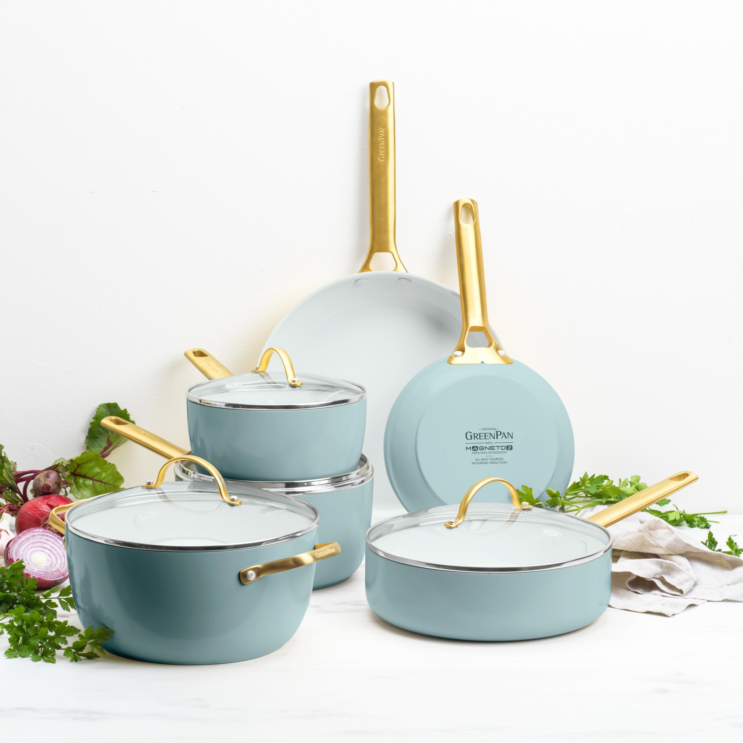 Batterie de cuisine Padova Reserve Smokey Blue 10 pièces