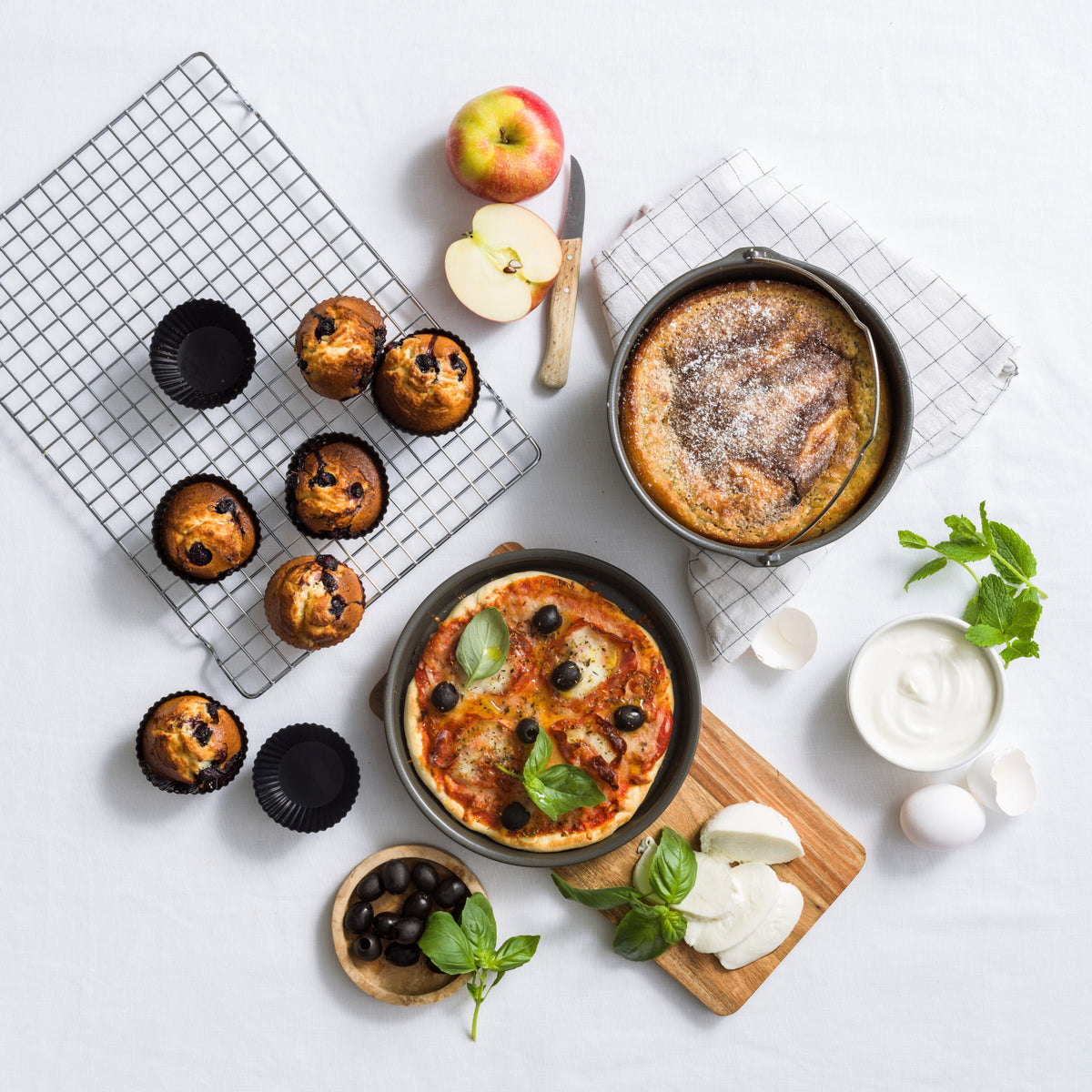 Bistro XXL air fryer Cream & Set d’accessoires de pâtisserie