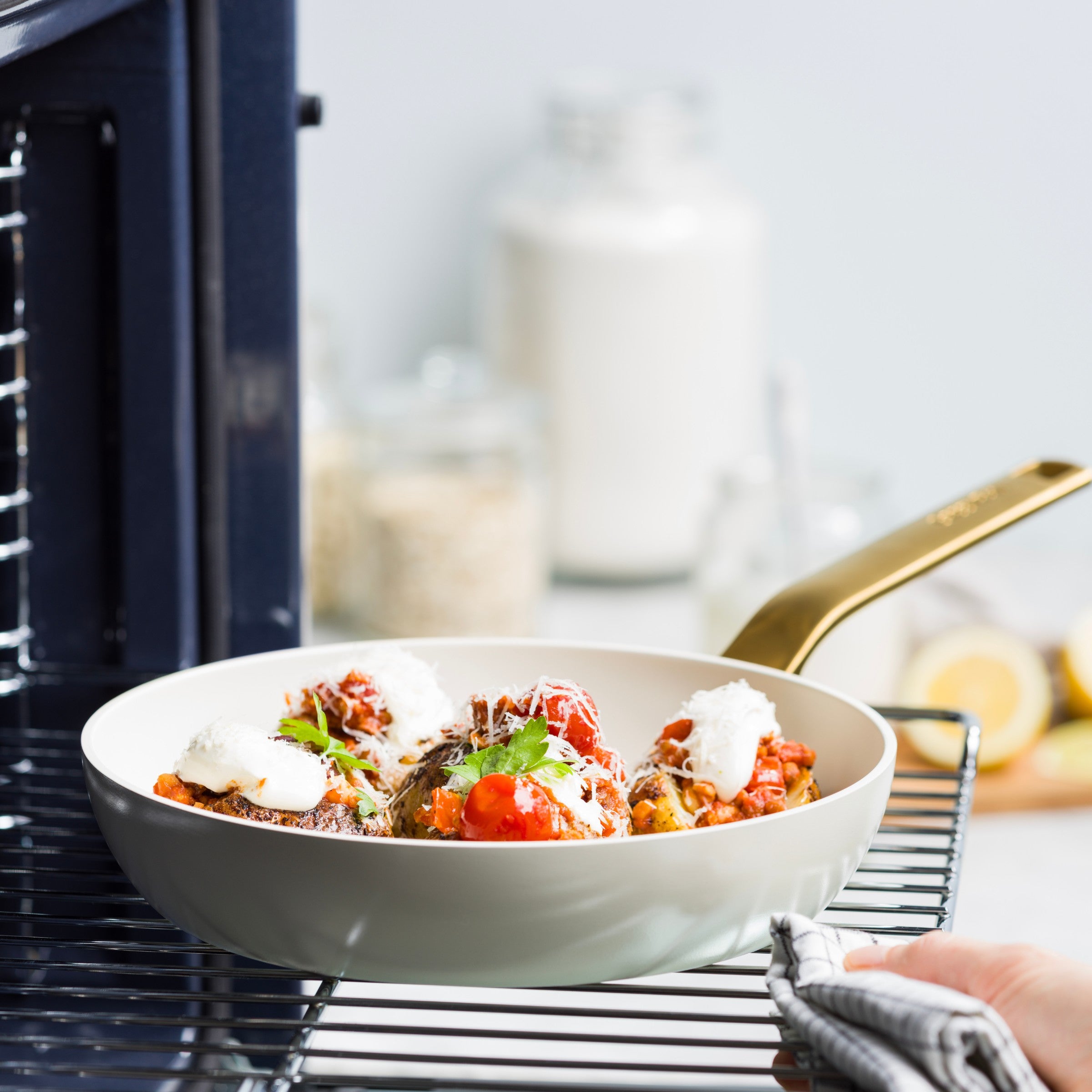 Wok Evolution 28 cm Cream