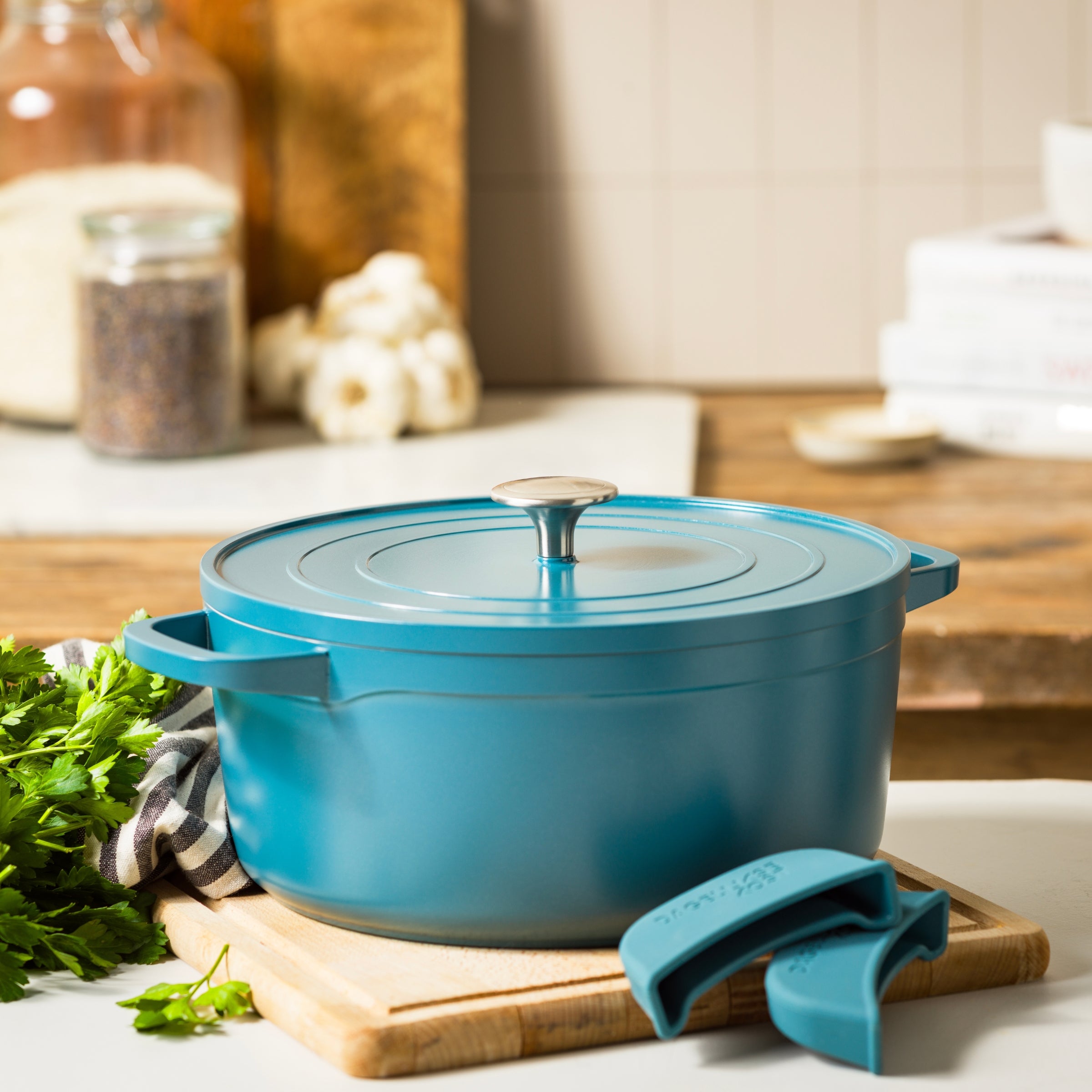 Dagelijkse kost stoofpot met deksel 26cm Blauwgroen
