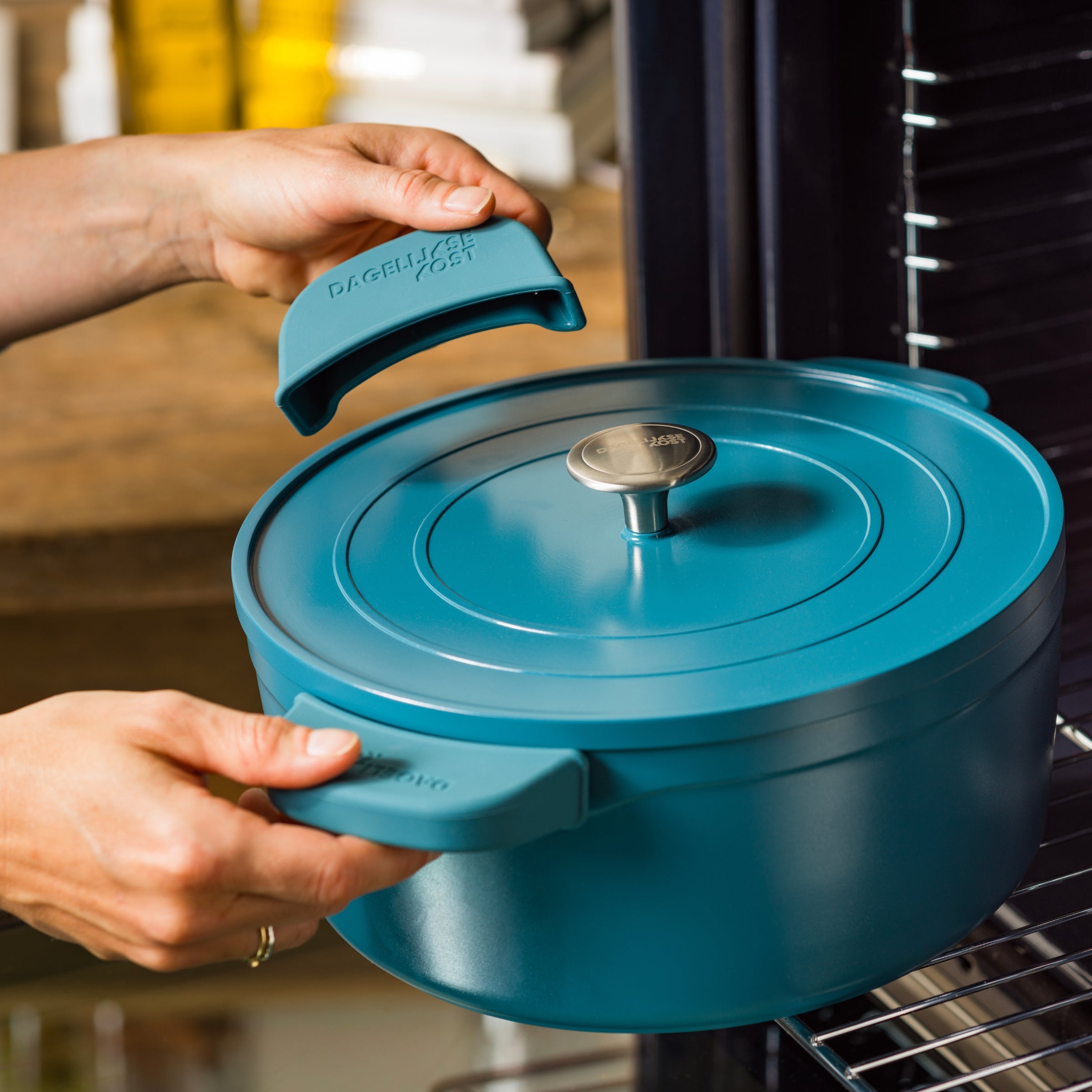 Dagelijkse kost stoofpot met deksel 26cm Blauwgroen