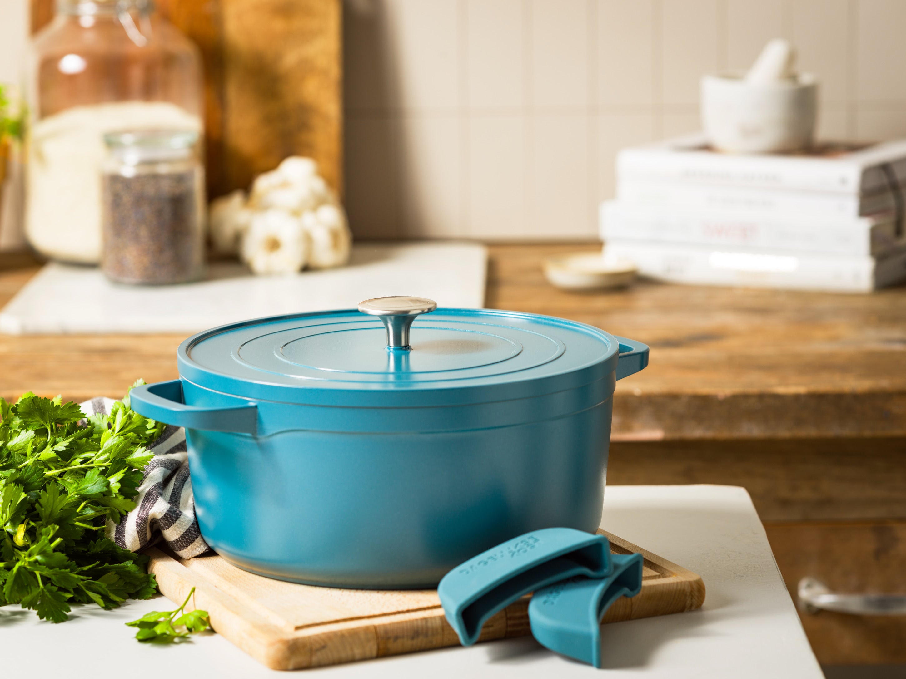 Dagelijkse kost stoofpot met deksel 26cm Blauwgroen