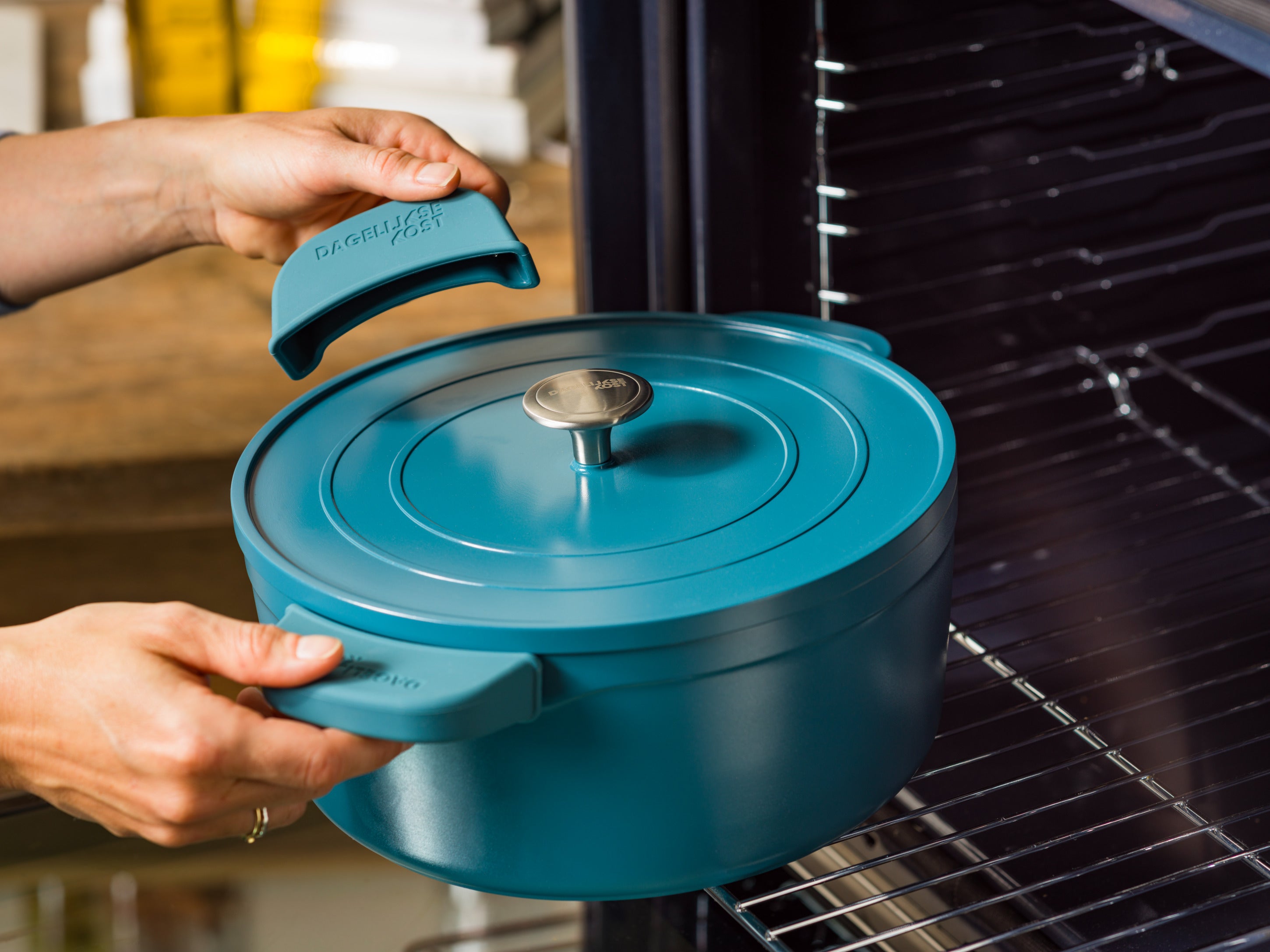 Dagelijkse kost stoofpot met deksel 26cm Blauwgroen