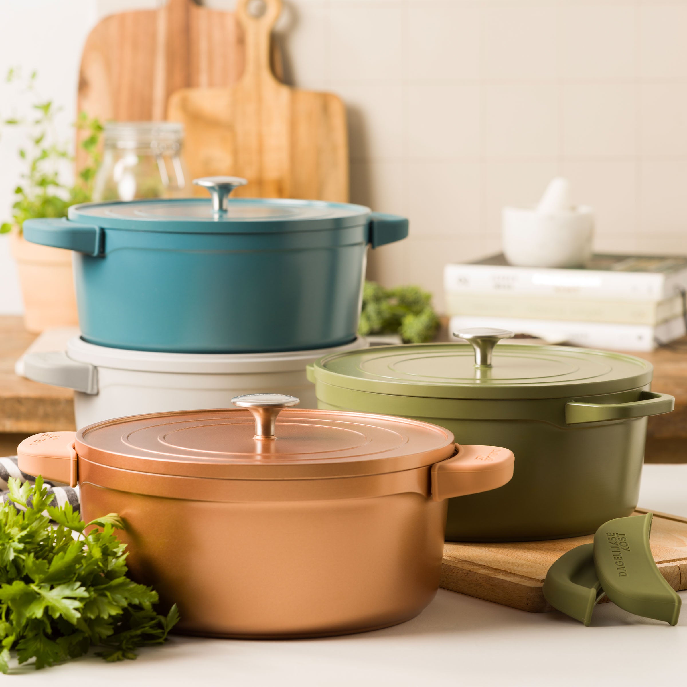 Dagelijkse kost stoofpot met deksel 26cm Matcha