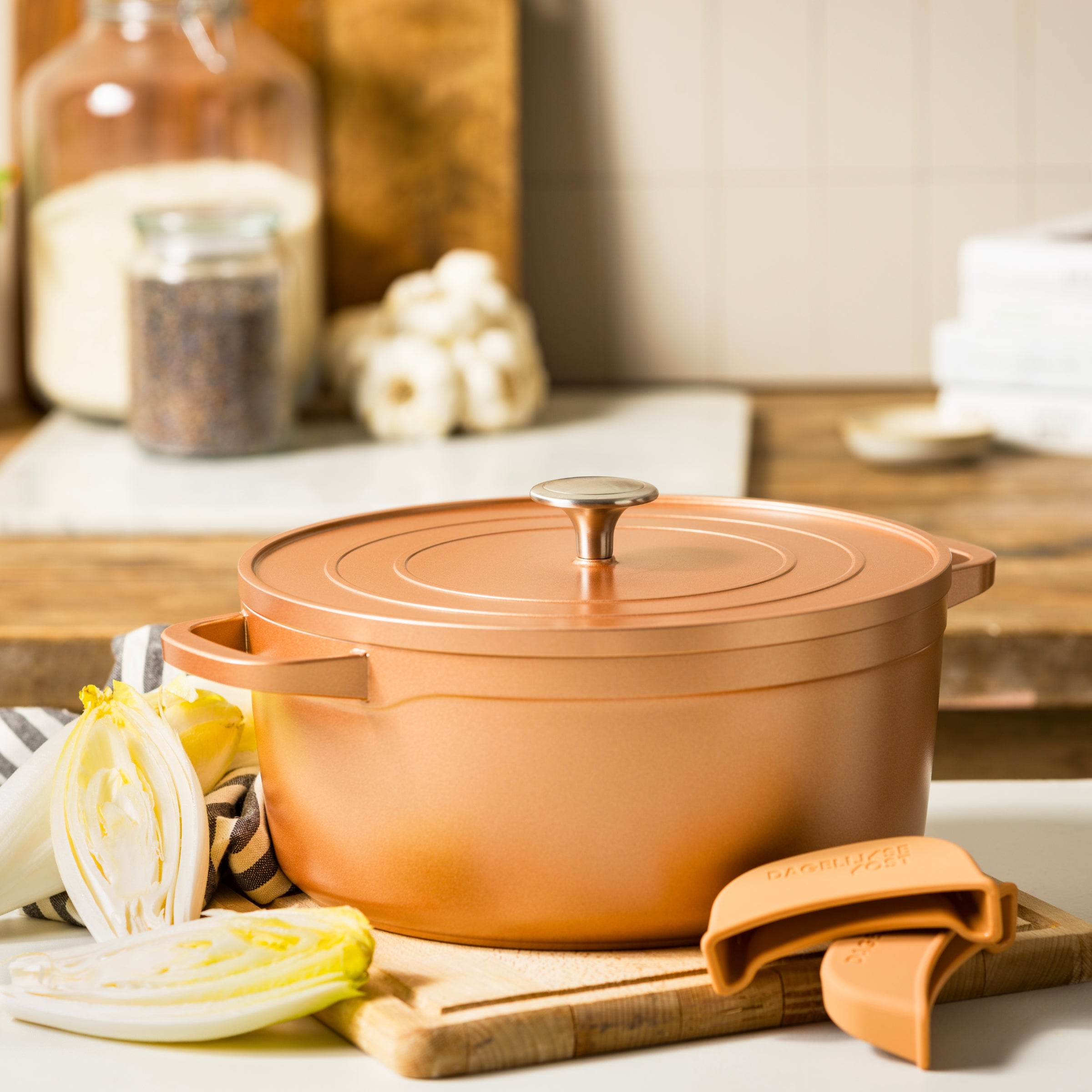 Dagelijkse kost stoofpot met deksel 26cm Koper