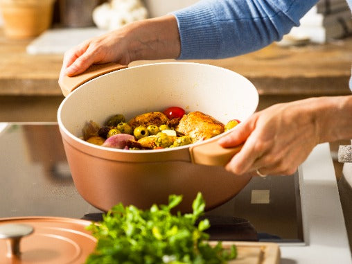 Dagelijkse kost stoofpot met deksel 26cm Koper