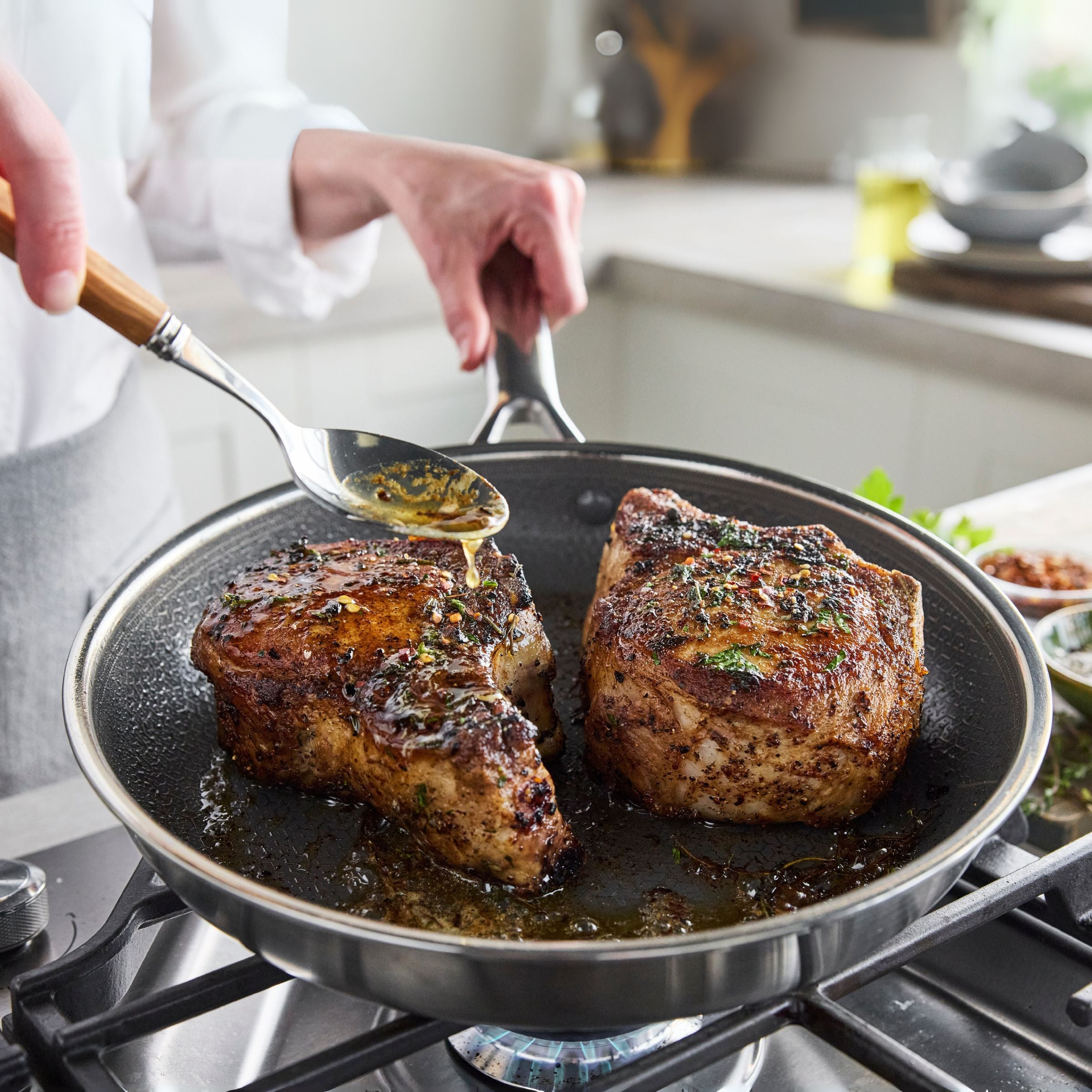 Apex Thermobond Hybrid Braadpan 28 cm 3-laags roestvrij staal voor perfecte resultaten