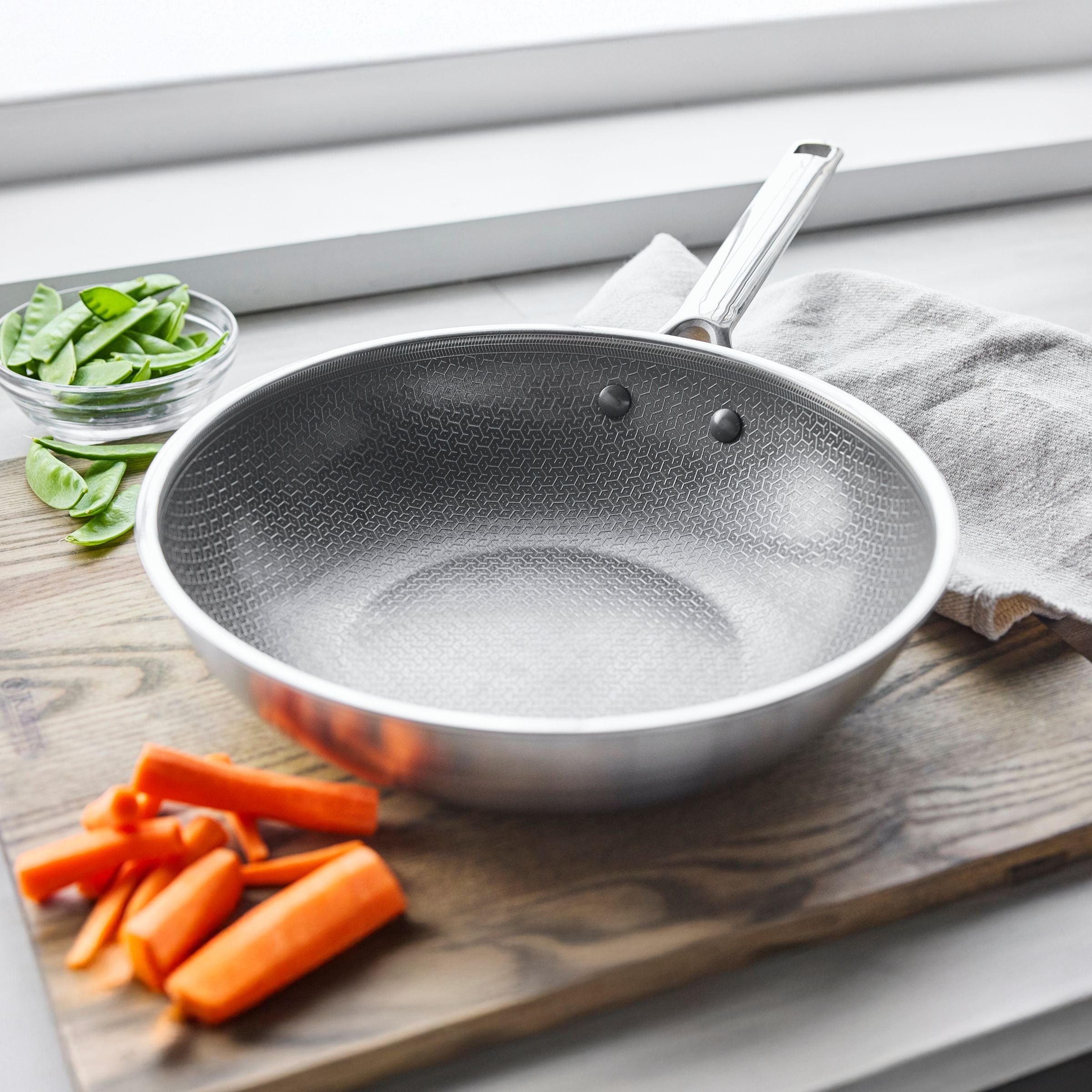 Apex Thermobond Hybrid Wok 28 cm 3-laags roestvrij staal voor perfecte resultaten
