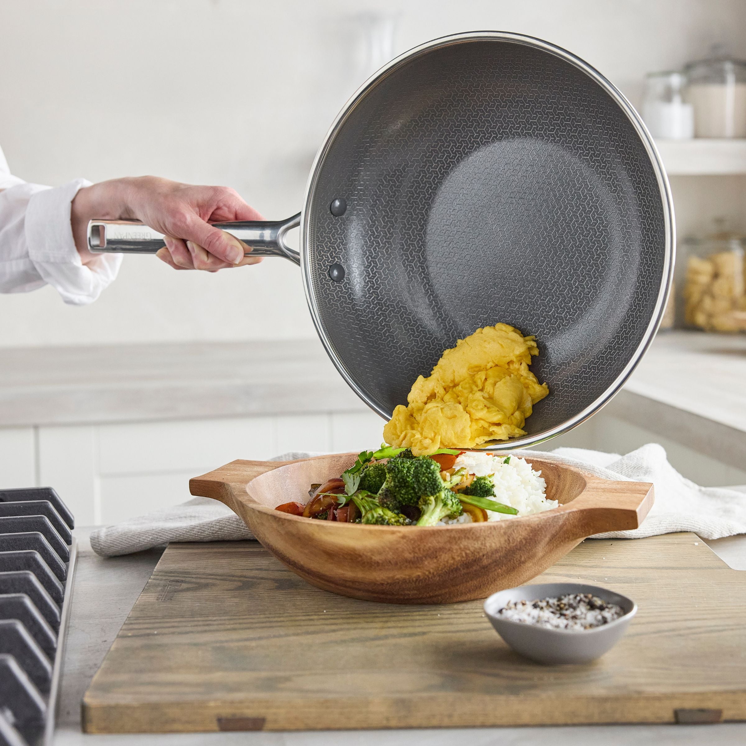 Apex Thermobond Hybrid Wok 28 cm 3-laags roestvrij staal voor perfecte resultaten