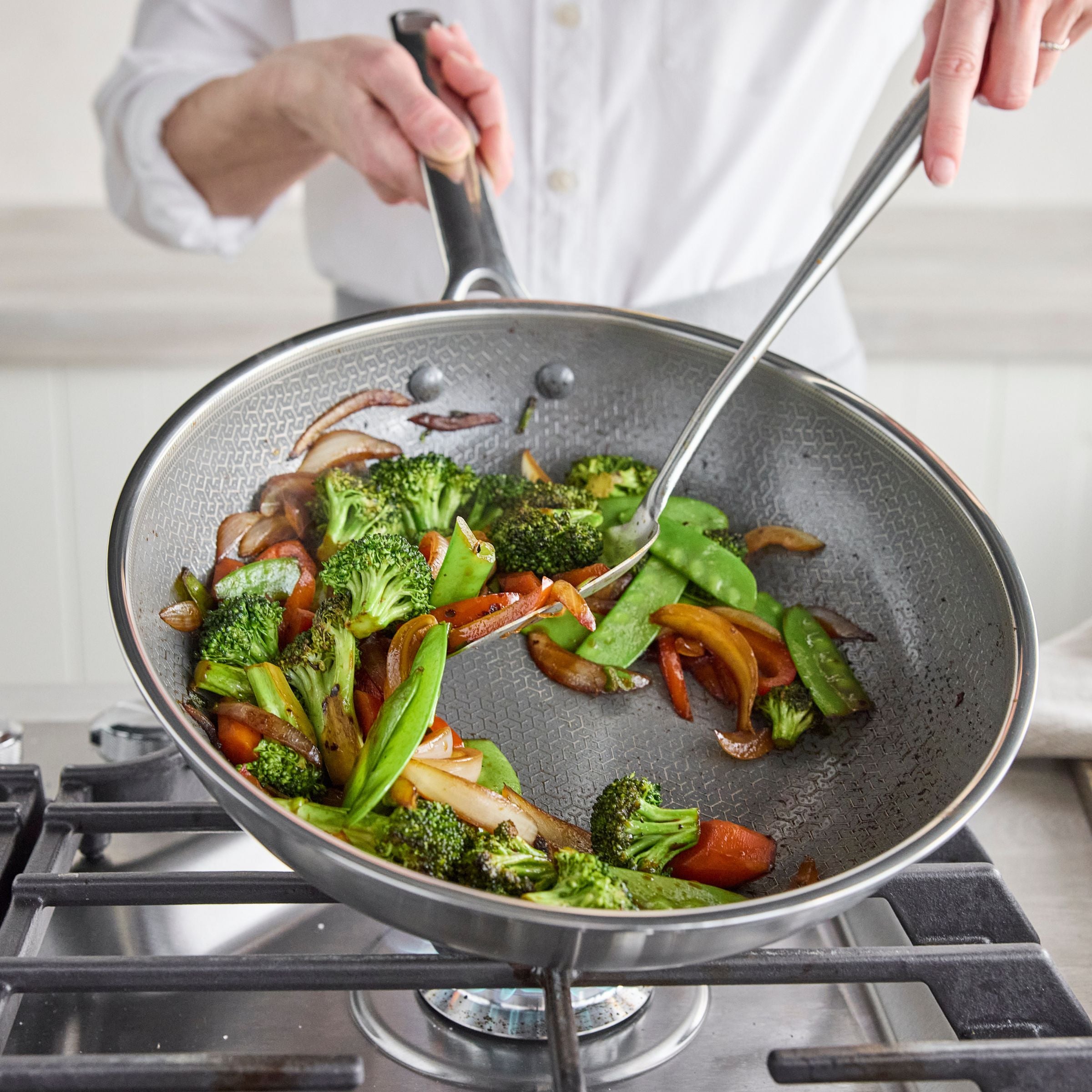 Apex Thermobond Hybrid Wok 28 cm 3-laags roestvrij staal voor perfecte resultaten