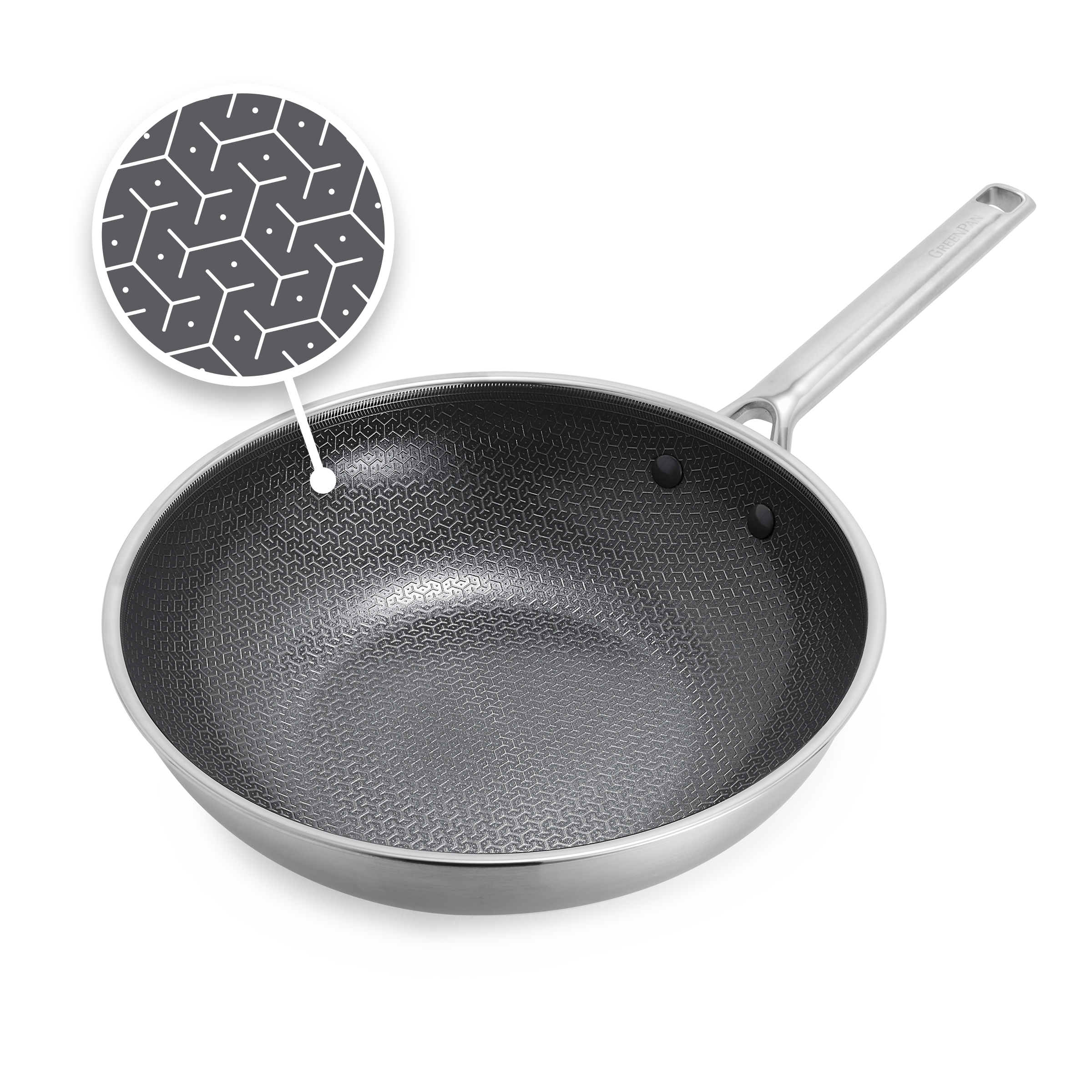 Wok hybride Apex Thermobond 28 cm en acier inoxydable 3 couches pour des résultats parfaits