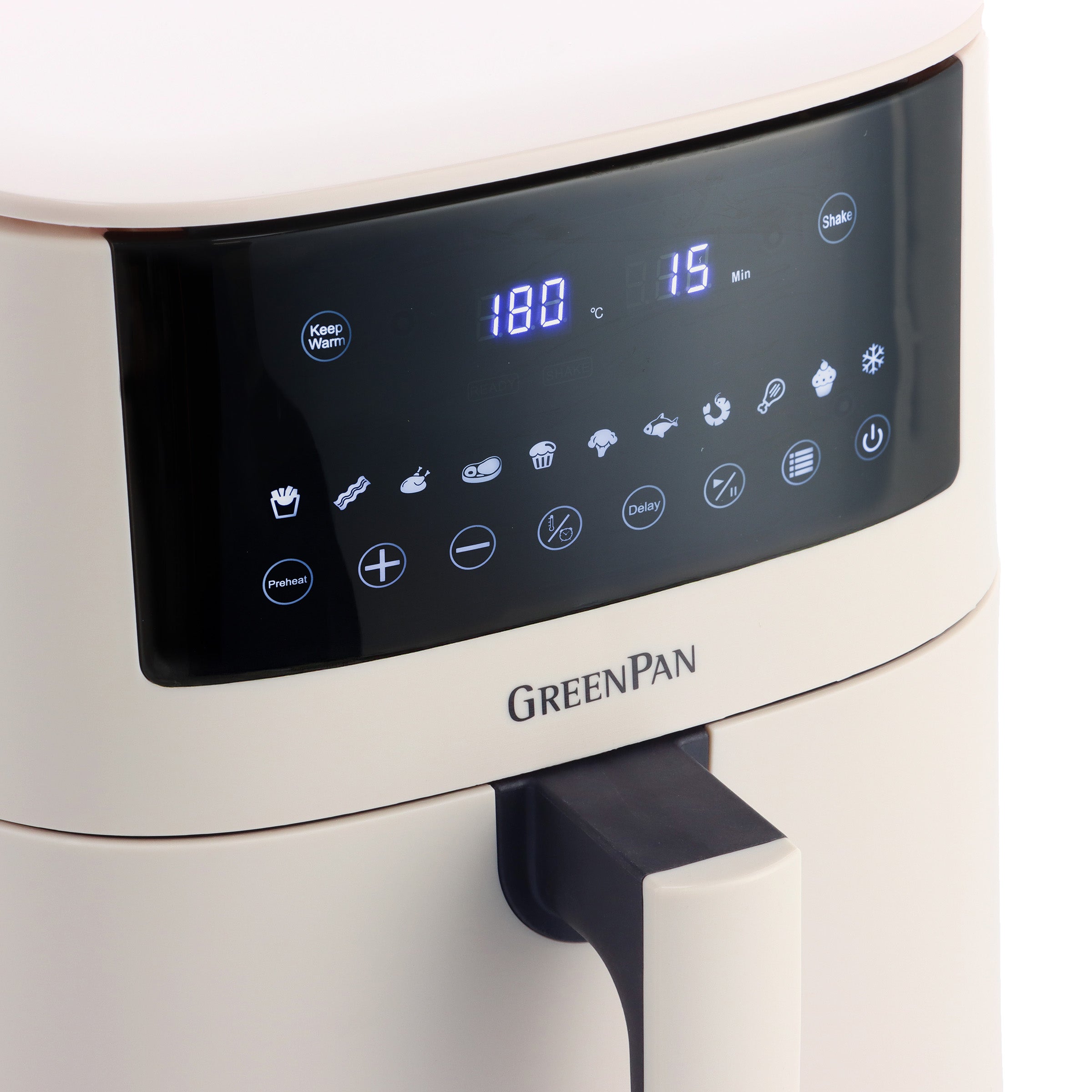 GreenPan Bistro XXL Airfryer - Cream - PFAS-VRIJE keramische antiaanbaklaag - 7,2L mand - 11 presets