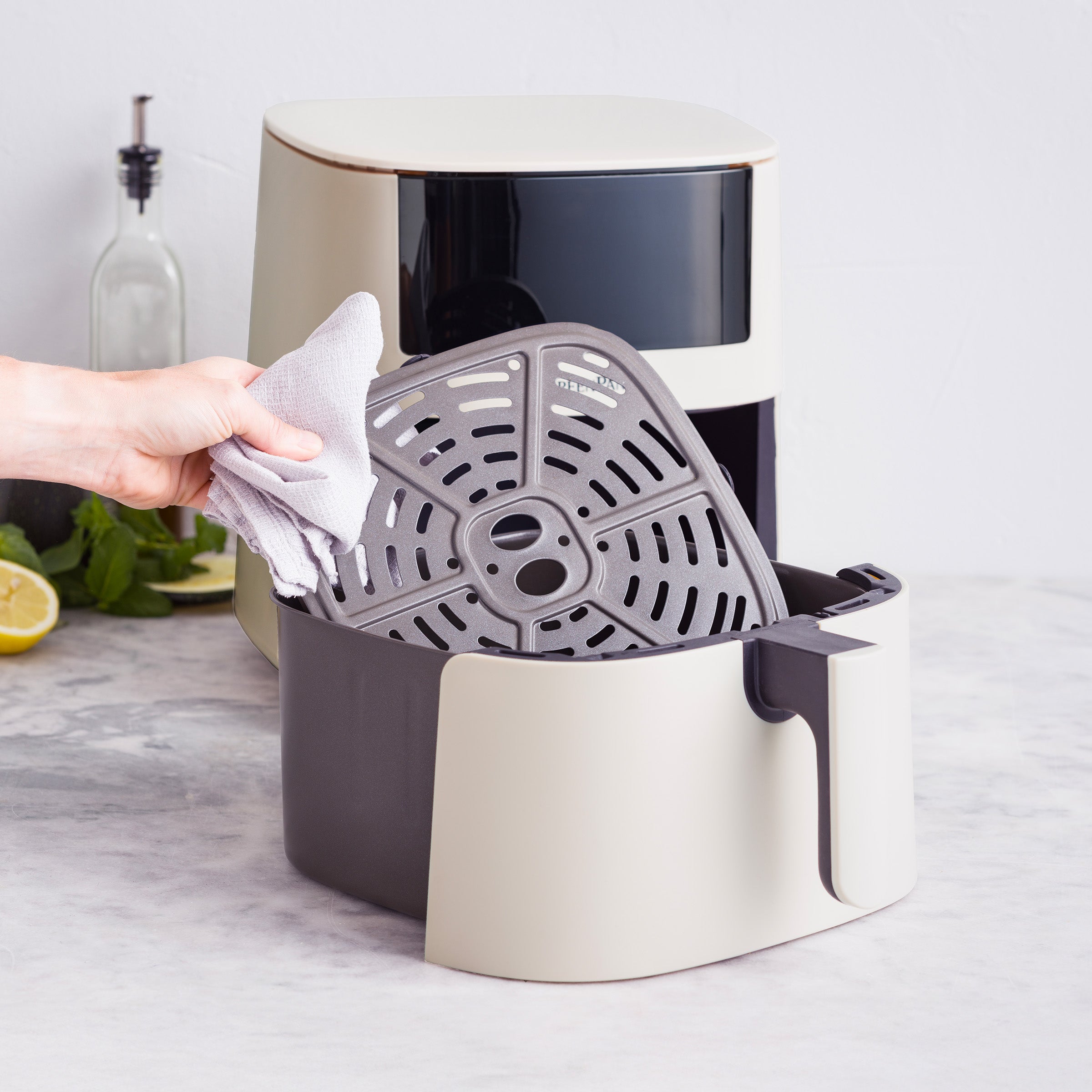 GreenPan Bistro XXL Airfryer - Cream - PFAS-VRIJE keramische antiaanbaklaag - 7,2L mand - 11 presets