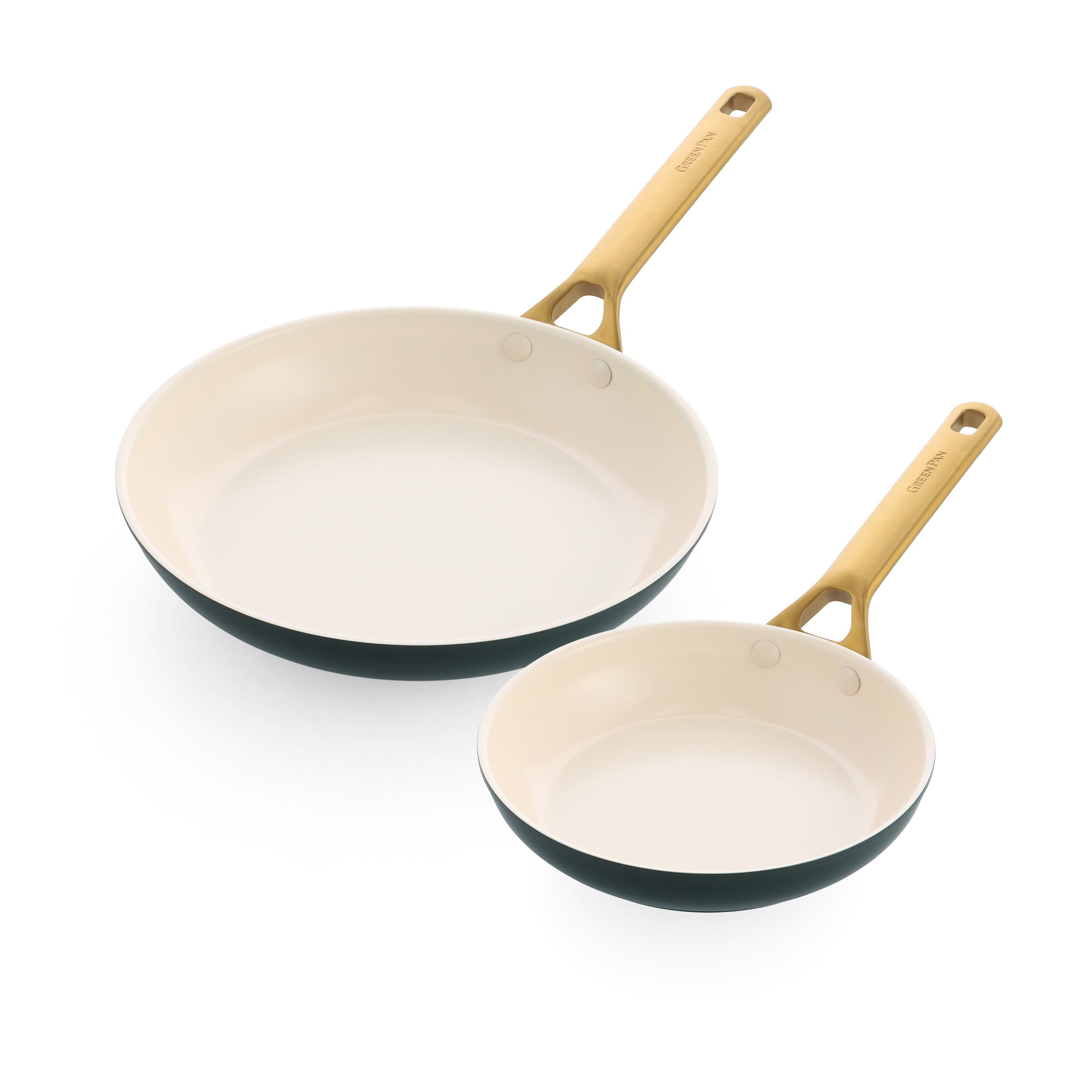 Padova Reserve 2-delige braadpannenset (20cm + 26cm) – Pine Green
