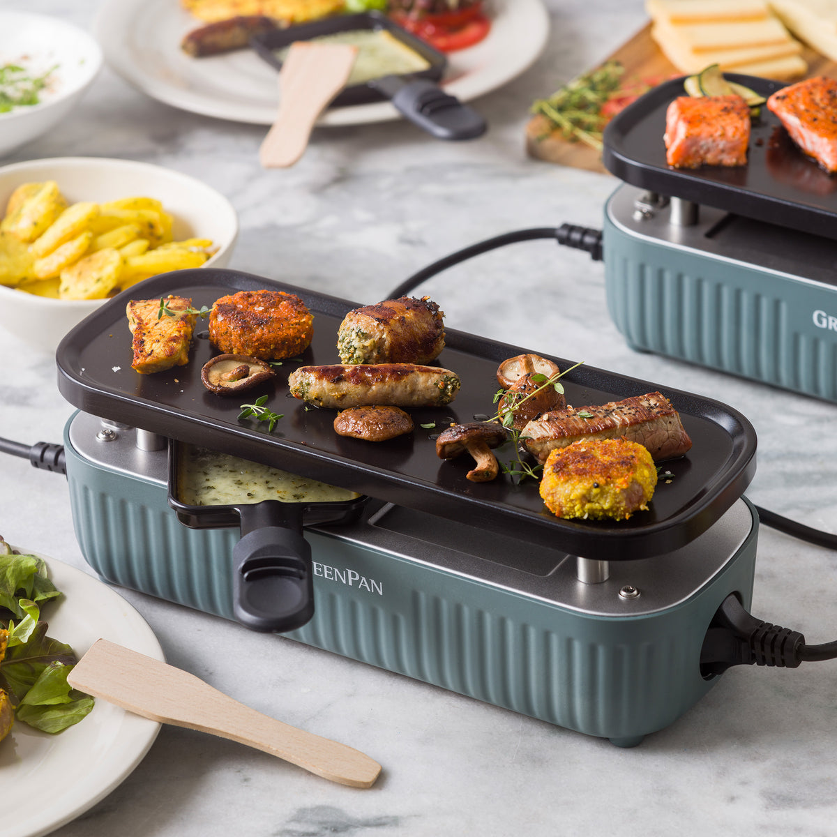 Silhouette Party Raclette et Gril Smokey Bleu