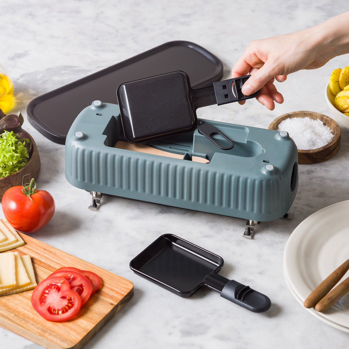 Silhouette Party Raclette et Gril Smokey Bleu