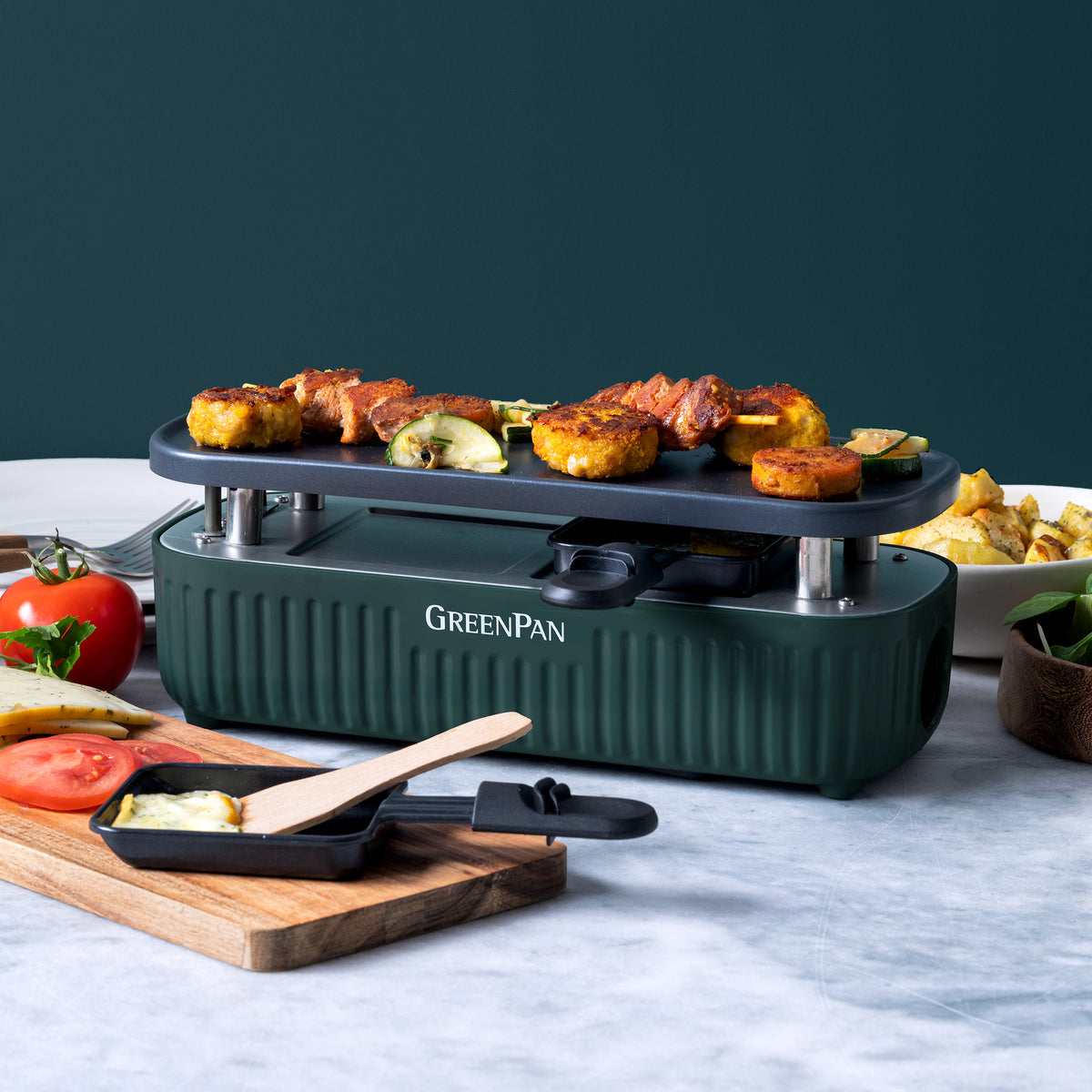 Silhouette Party Raclette et Gril Vert