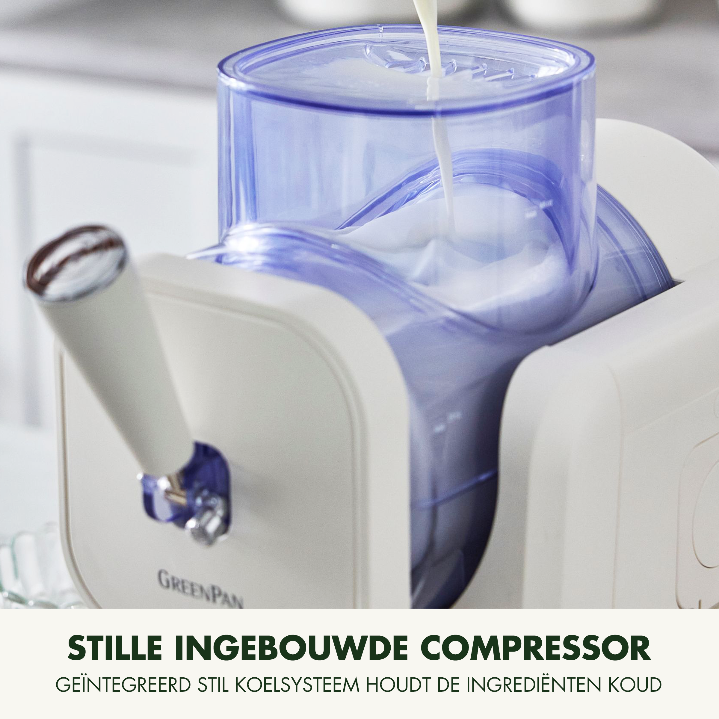 Sorbetière - Glaces à l'italienne et boissons glacées 1,87 L - Crème