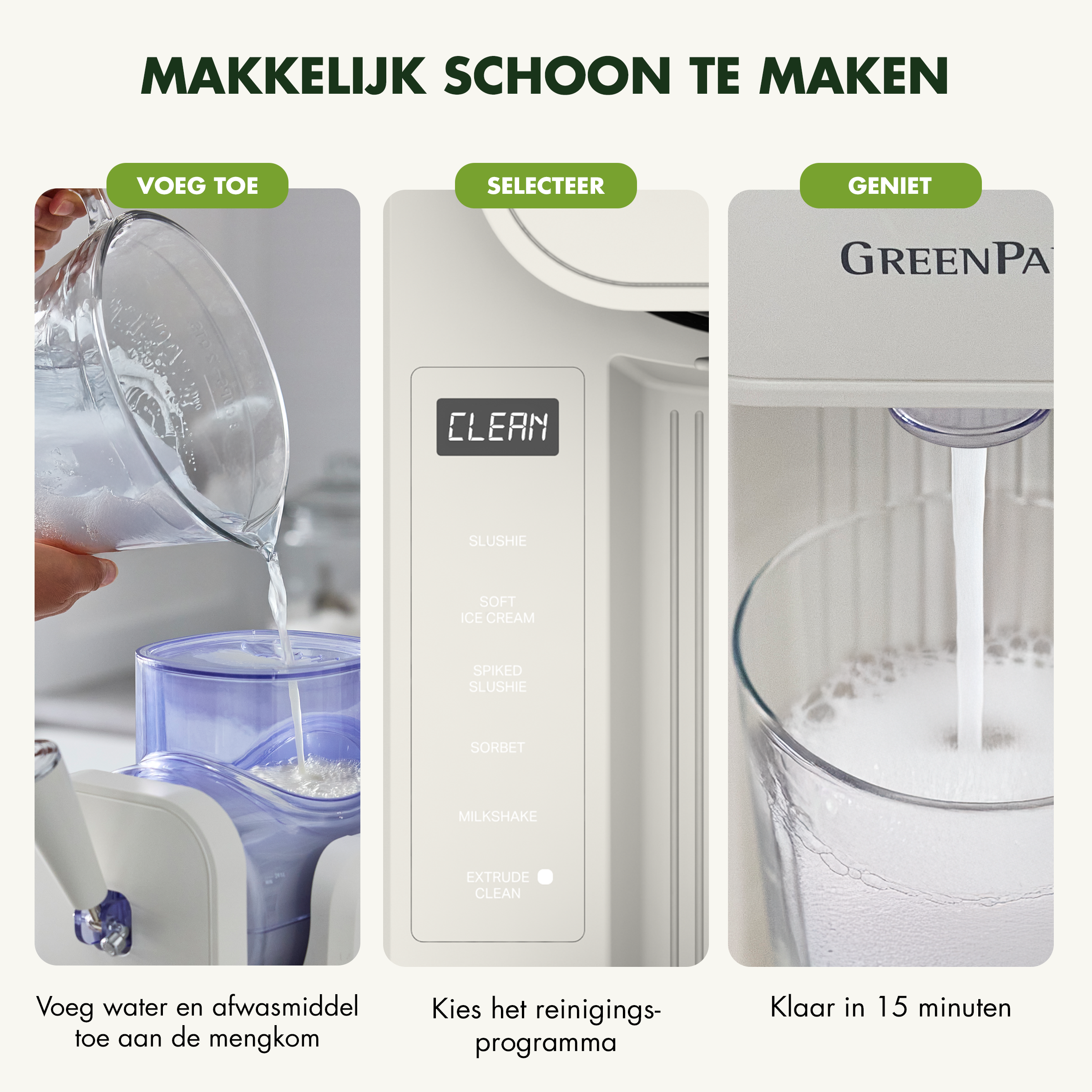 Sorbetière - Glaces à l'italienne et boissons glacées 1,87 L - Crème