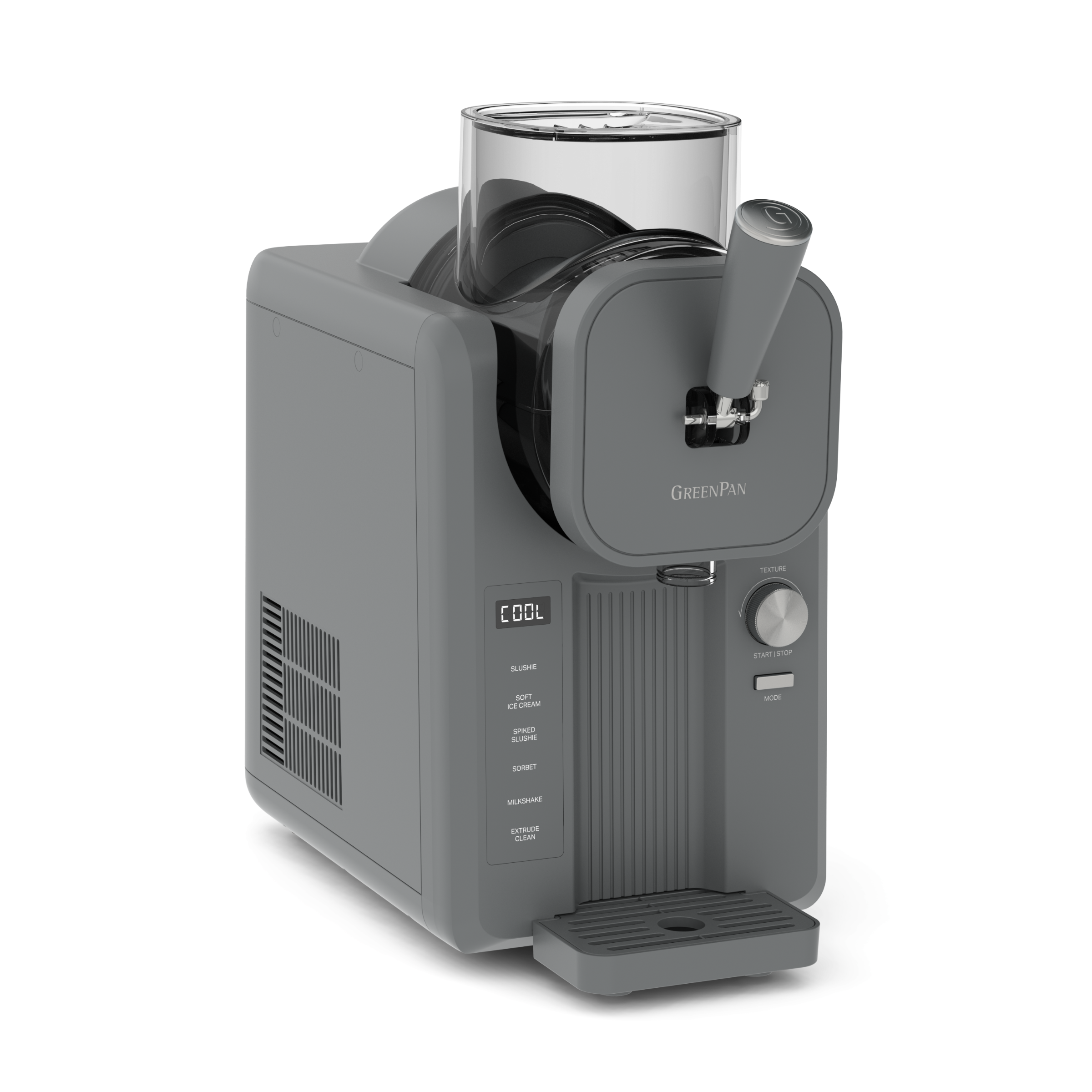 Sorbetière - Glaces à l'italienne et boissons glacées 1,87 L - Grise