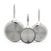 Valencia Pro Batterie de cuisine de 3 pièces en acier inoxydable