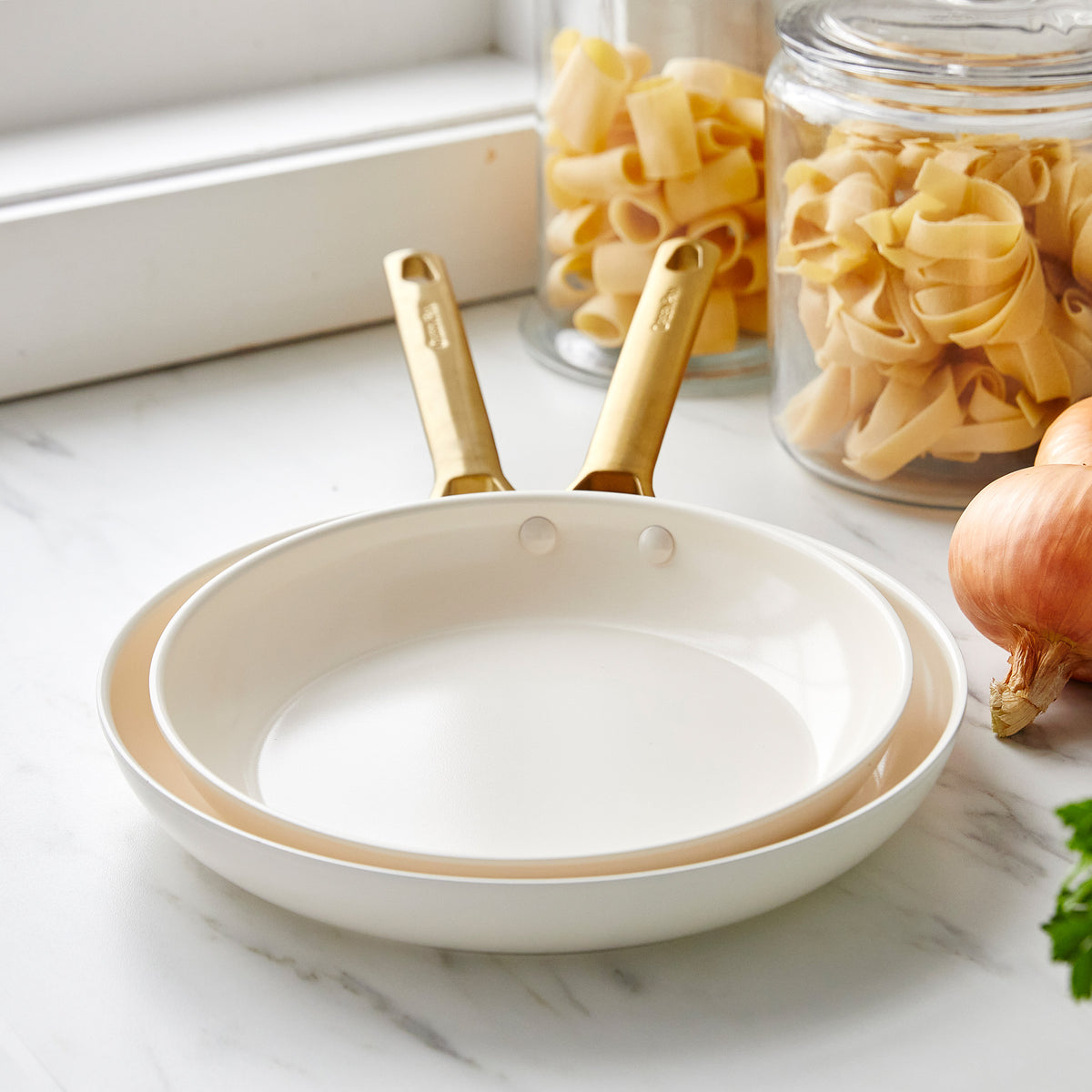Padova Pro Cream 2-delige braadpannenset ( 24 + 28cm )