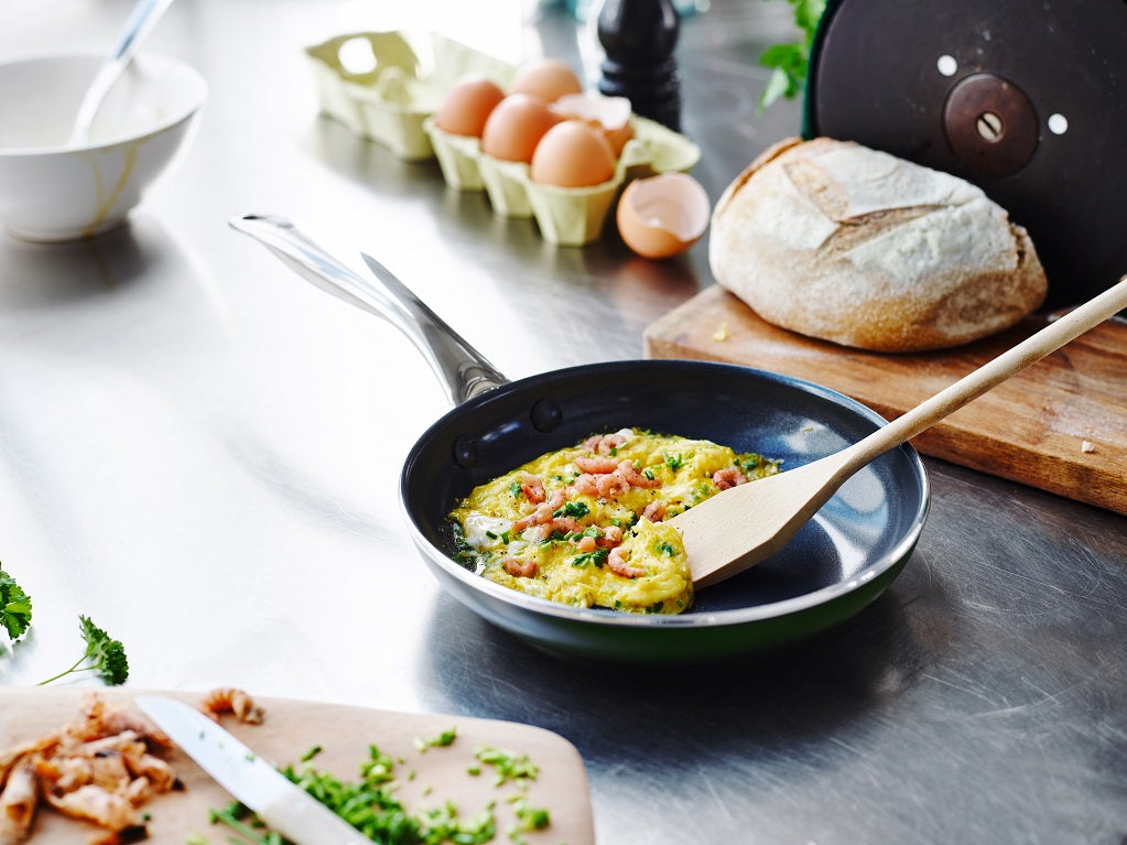 Dagelijkse kost braadpan 20cm groen met eten