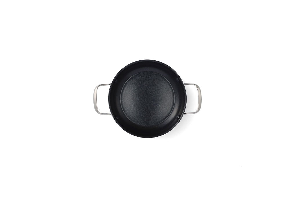 Dagelijkse kost braadpan met 2 zijgrepen 20cm groen bovenaanzicht
