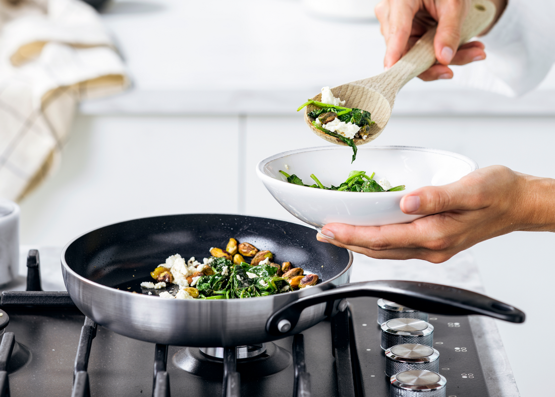 Venice Pro Noir 13-delige set zilver braadpan op vuur