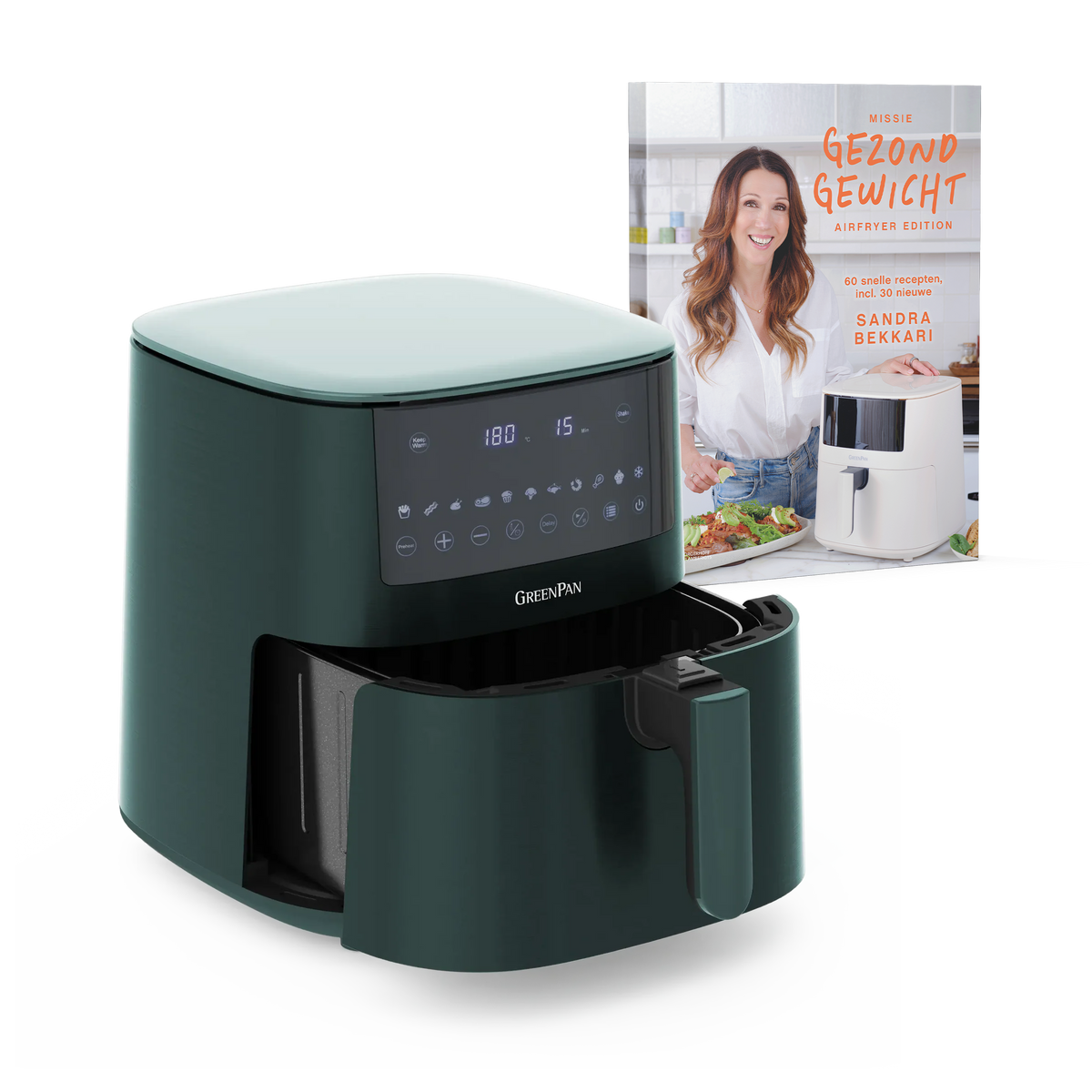 XXL Airfryer Pine Green + Sandra’s Missie Gezond Gewicht – Airfryereditie