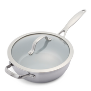 Greenpan Kookpotten Valencia Pro Evershine 24cm Keramisch inductie pfas-vri vooraanzicht 