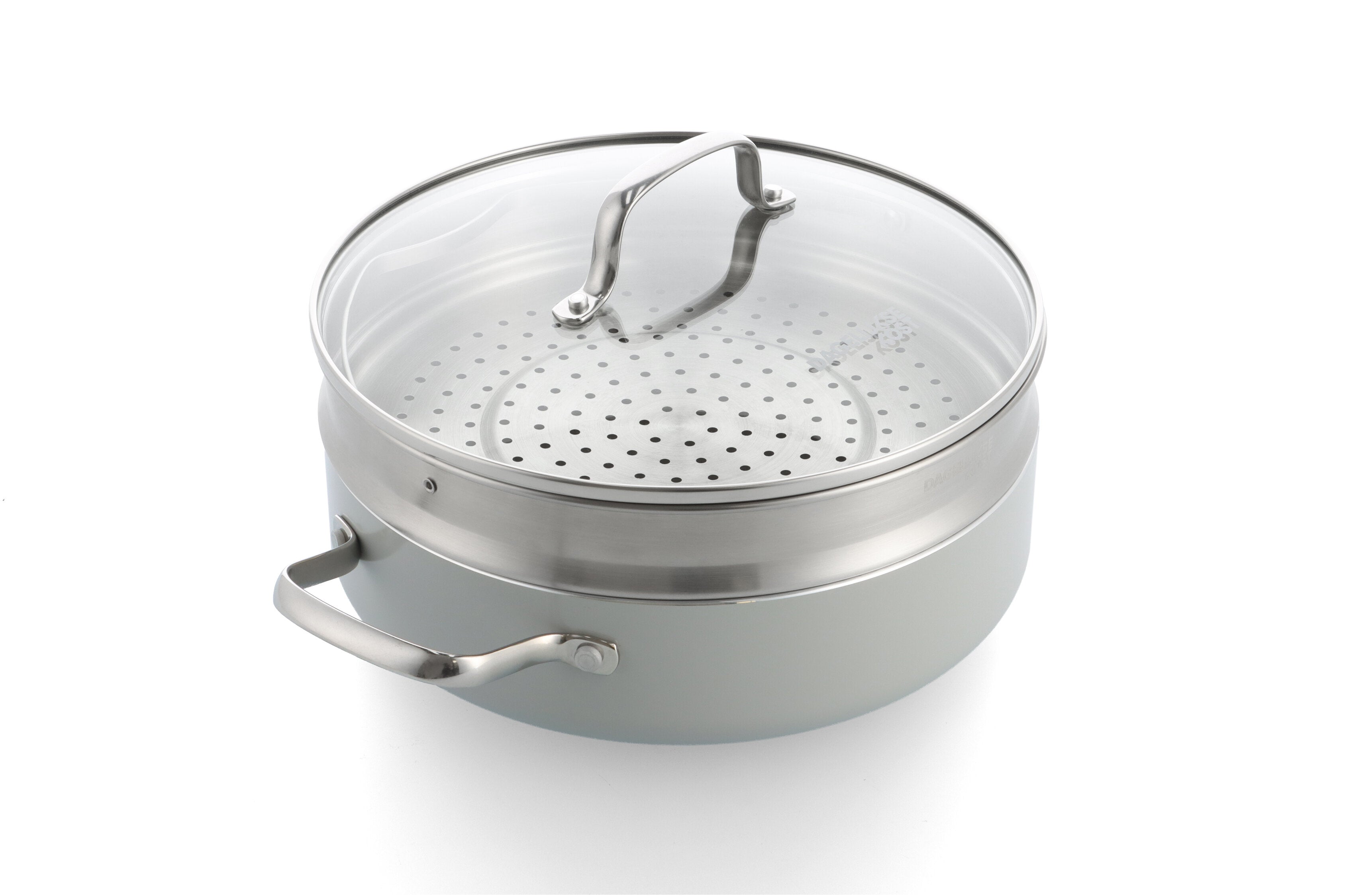 Dagelijkse kost stoofpan met deksel en stoominzet 26cm 3,6L