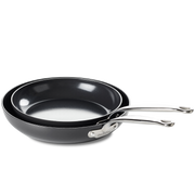 Barcelona 2-delige Braadpannenset 24+28cm zwart bovenaanzicht 