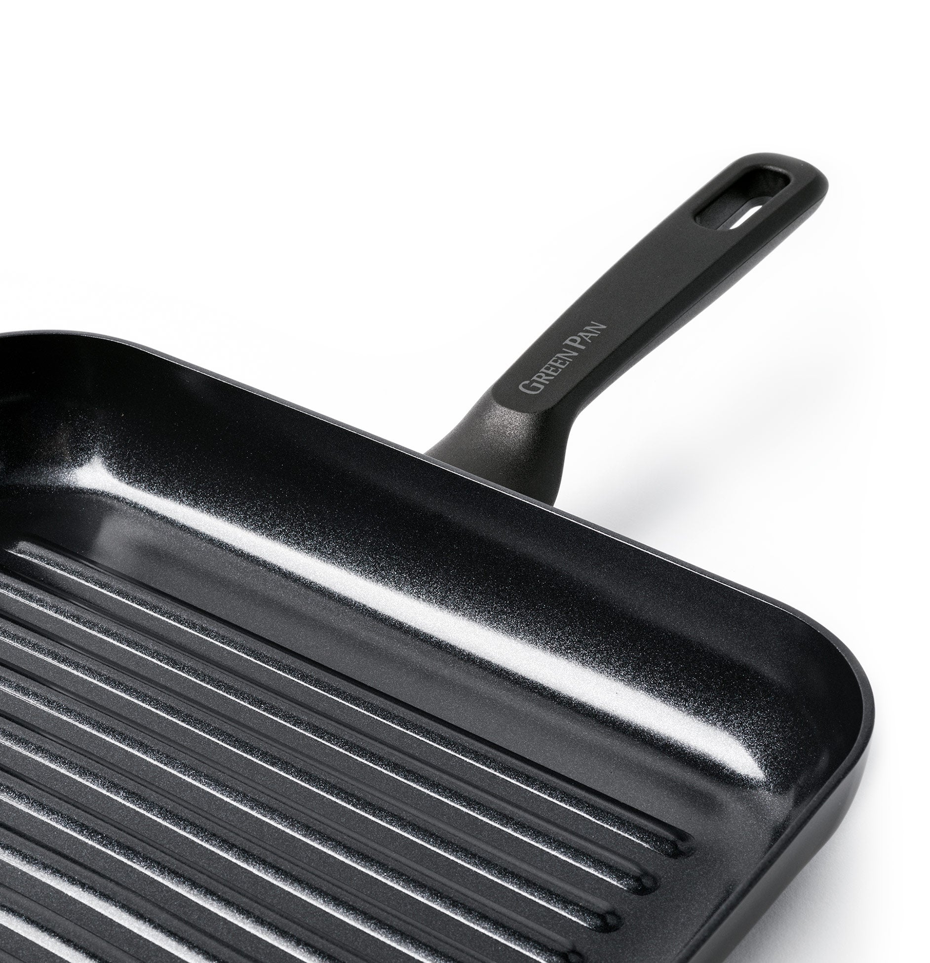 Memphis vierkante Grillpan 28cm zwart handvat