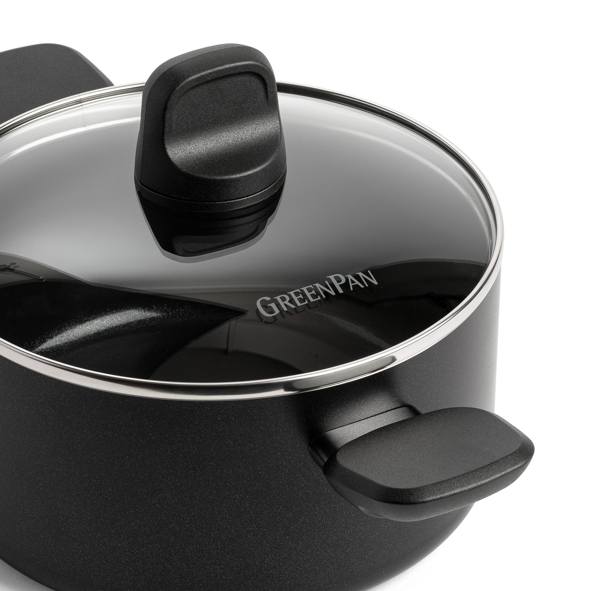 Memphis 7-delige Pannenset zwart kookpot met deksel 18cm