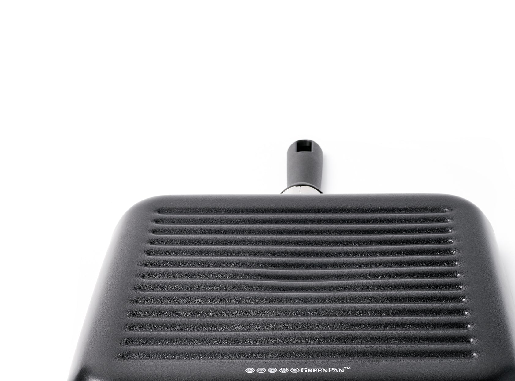 Memphis vierkante Grillpan 28cm zwart onderaanzicht