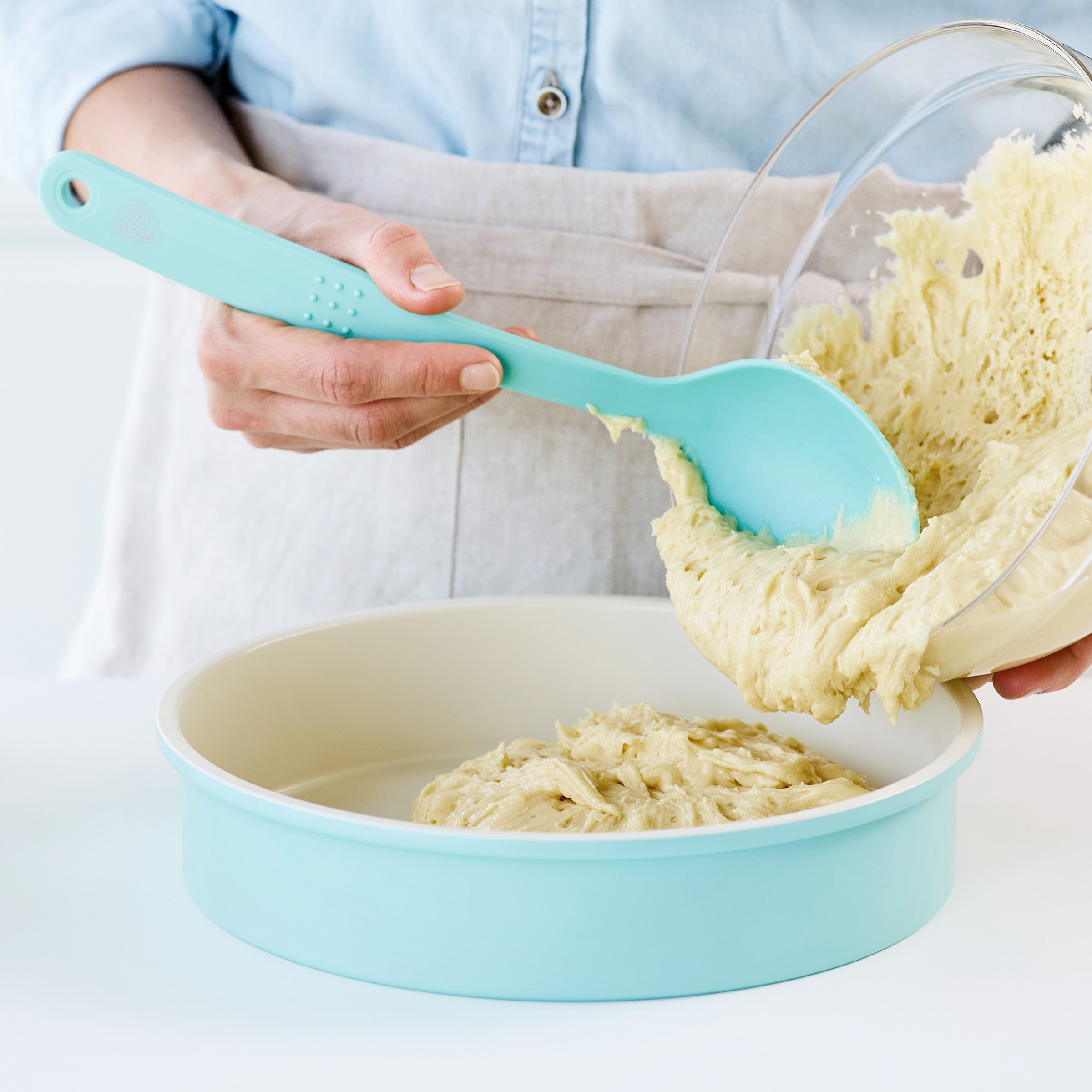 Contour Turkoois Taartvorm turquoise beslag