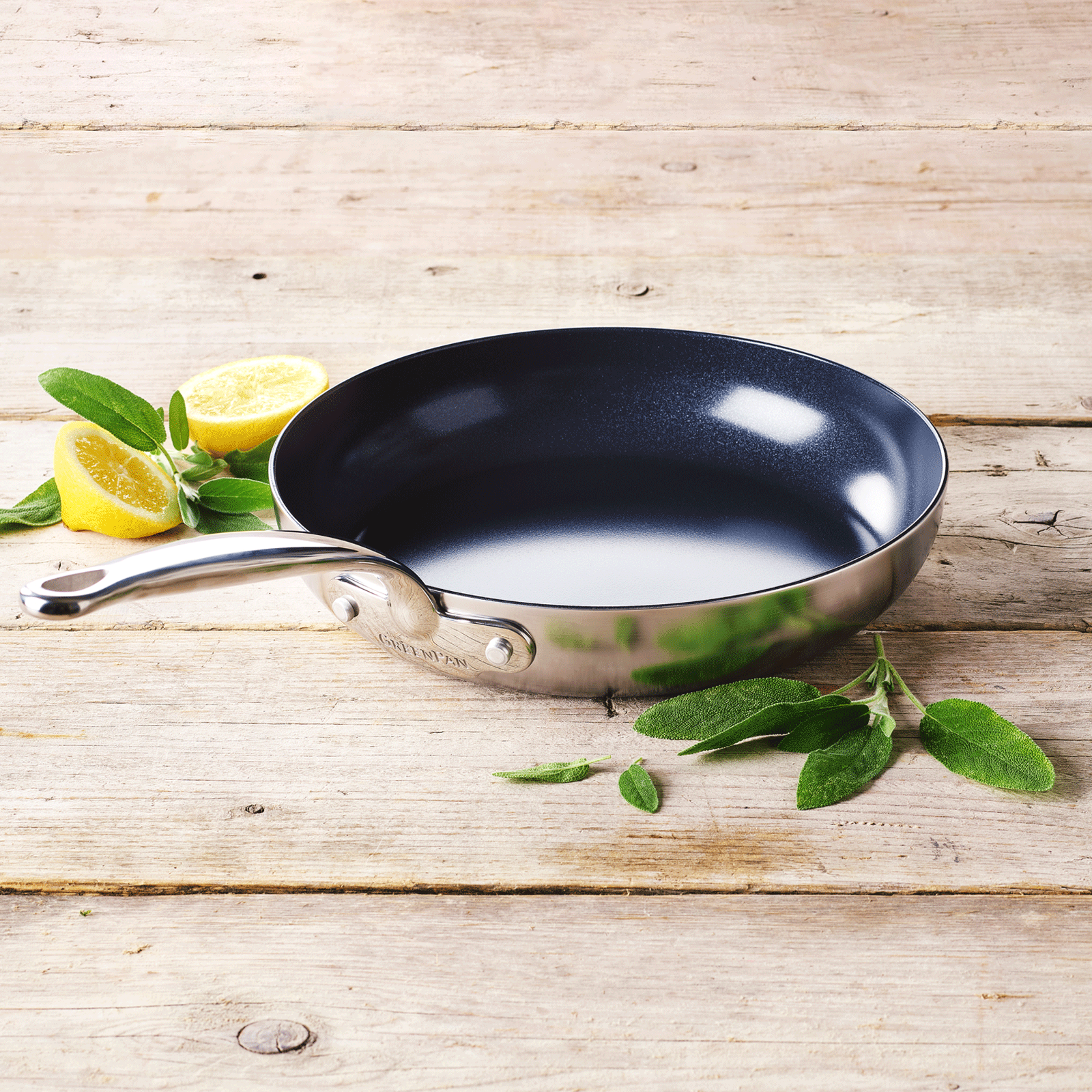 GreenPan Barcelona Evershine Braadpan 20cm zilver 
