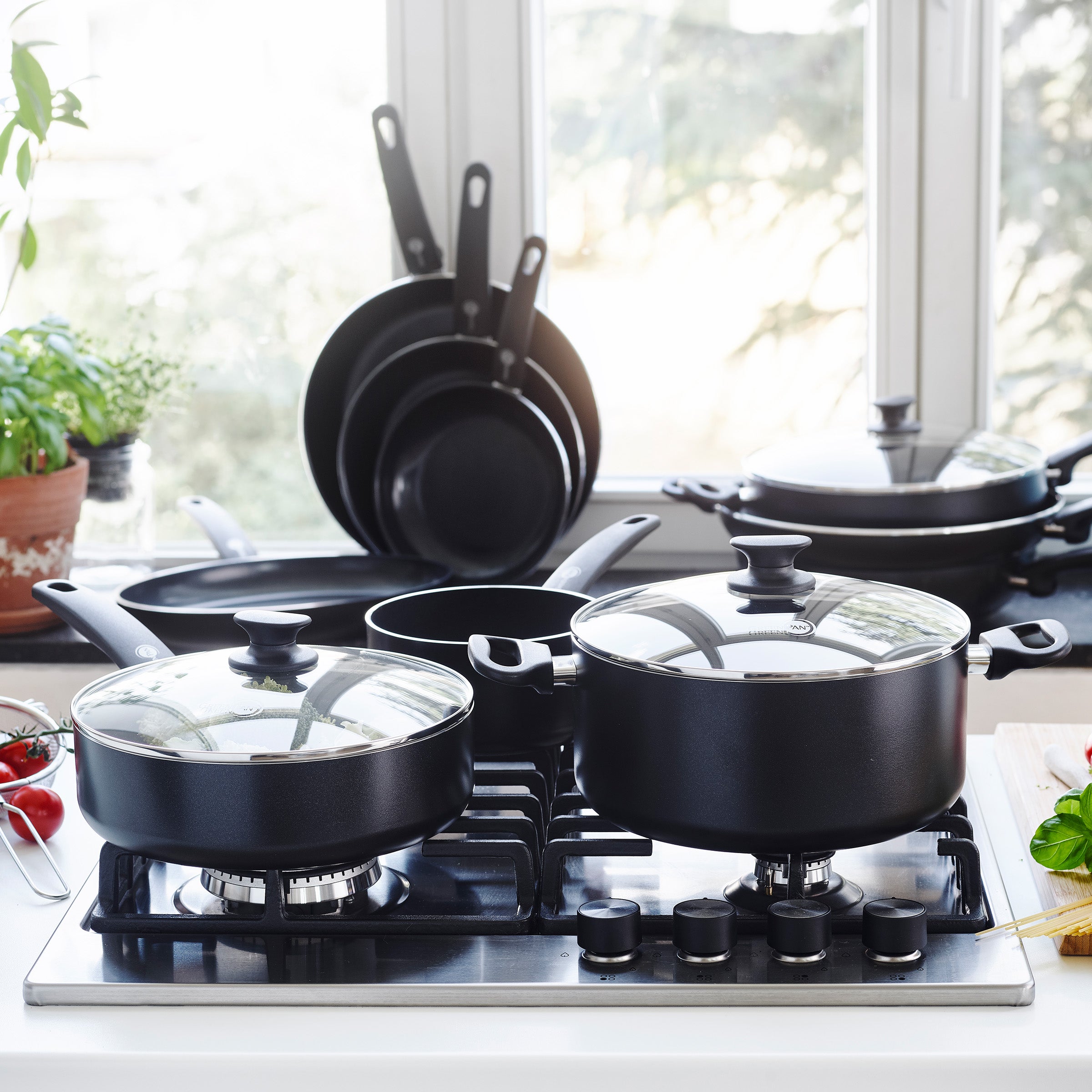 Cambridge Black 2-delige Pannenset zwart collectie