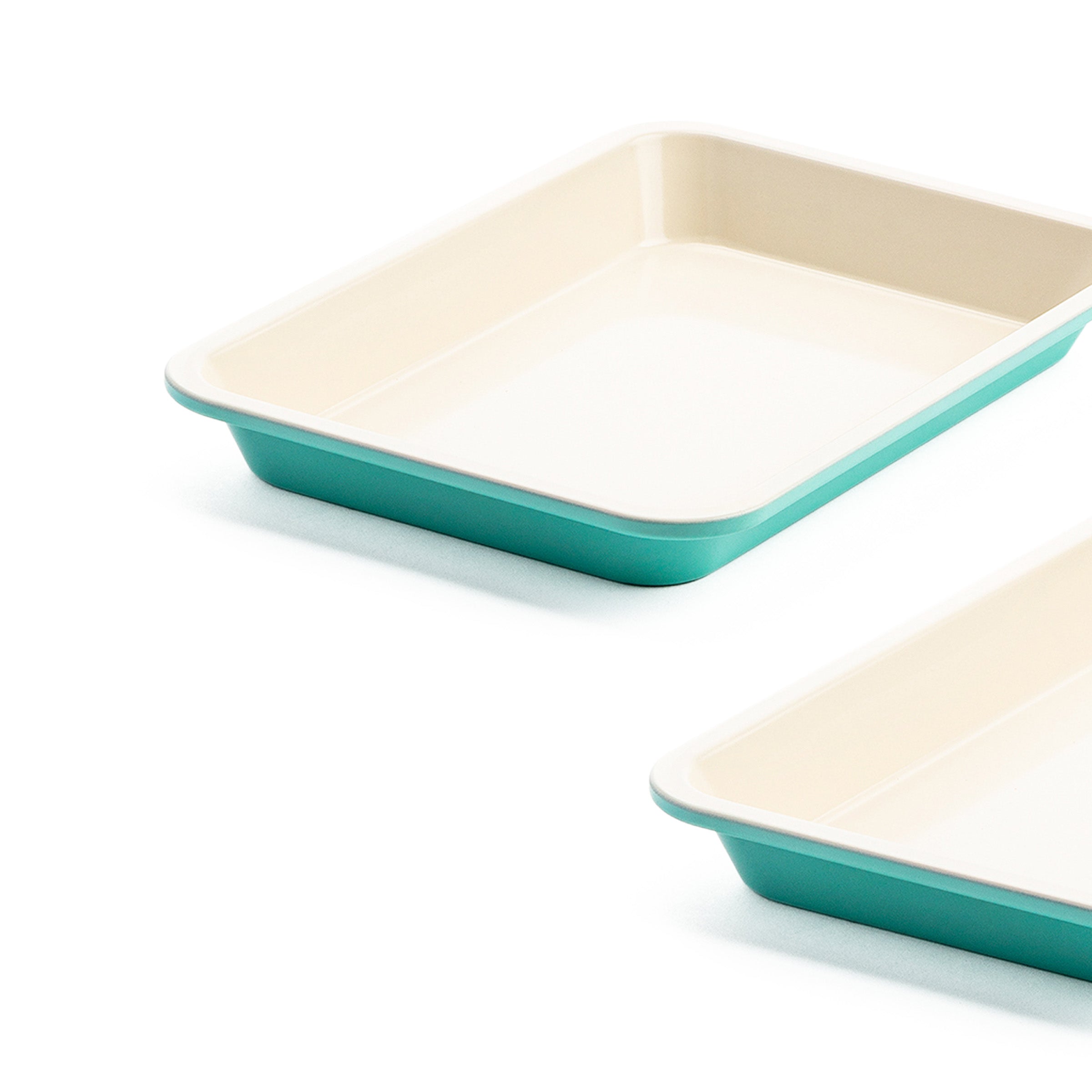 Contour Turkoois 2-delige Set Koekjesplaten turquoise 