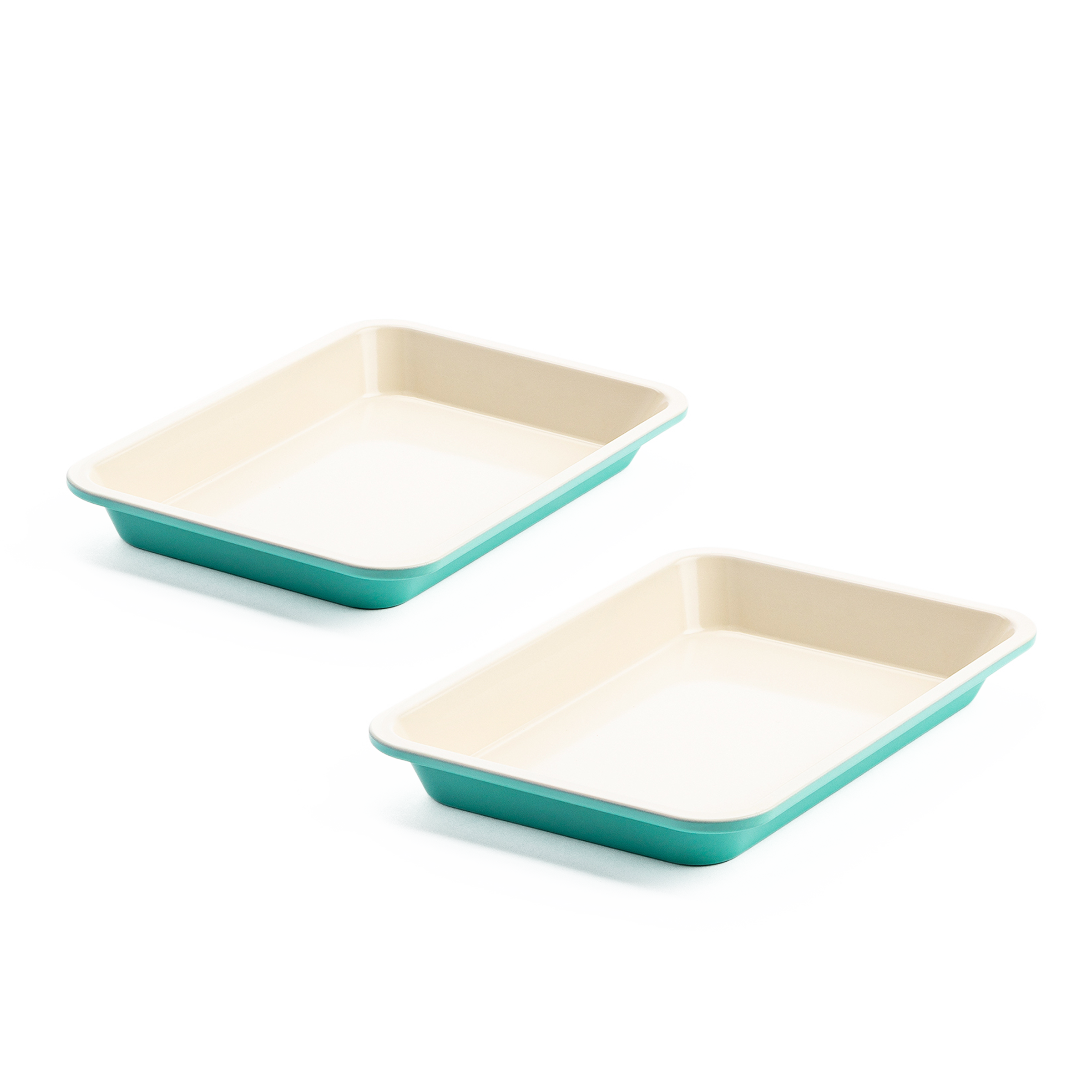 Contour Turkoois 2-delige Set Koekjesplaten turquoise 