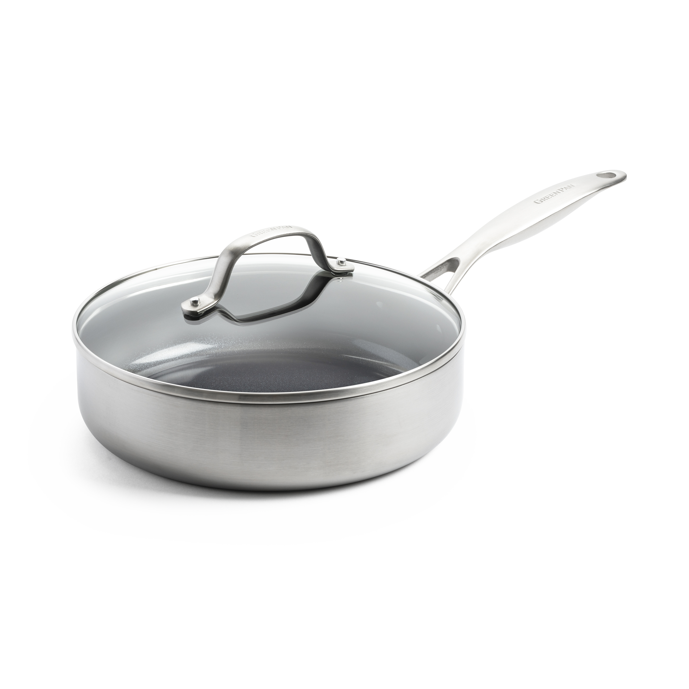Geneva Stoofpan 24cm met deksel zilver