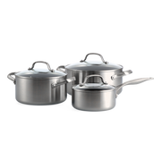 Geneva 6-delige set 16+20+24cm zilver