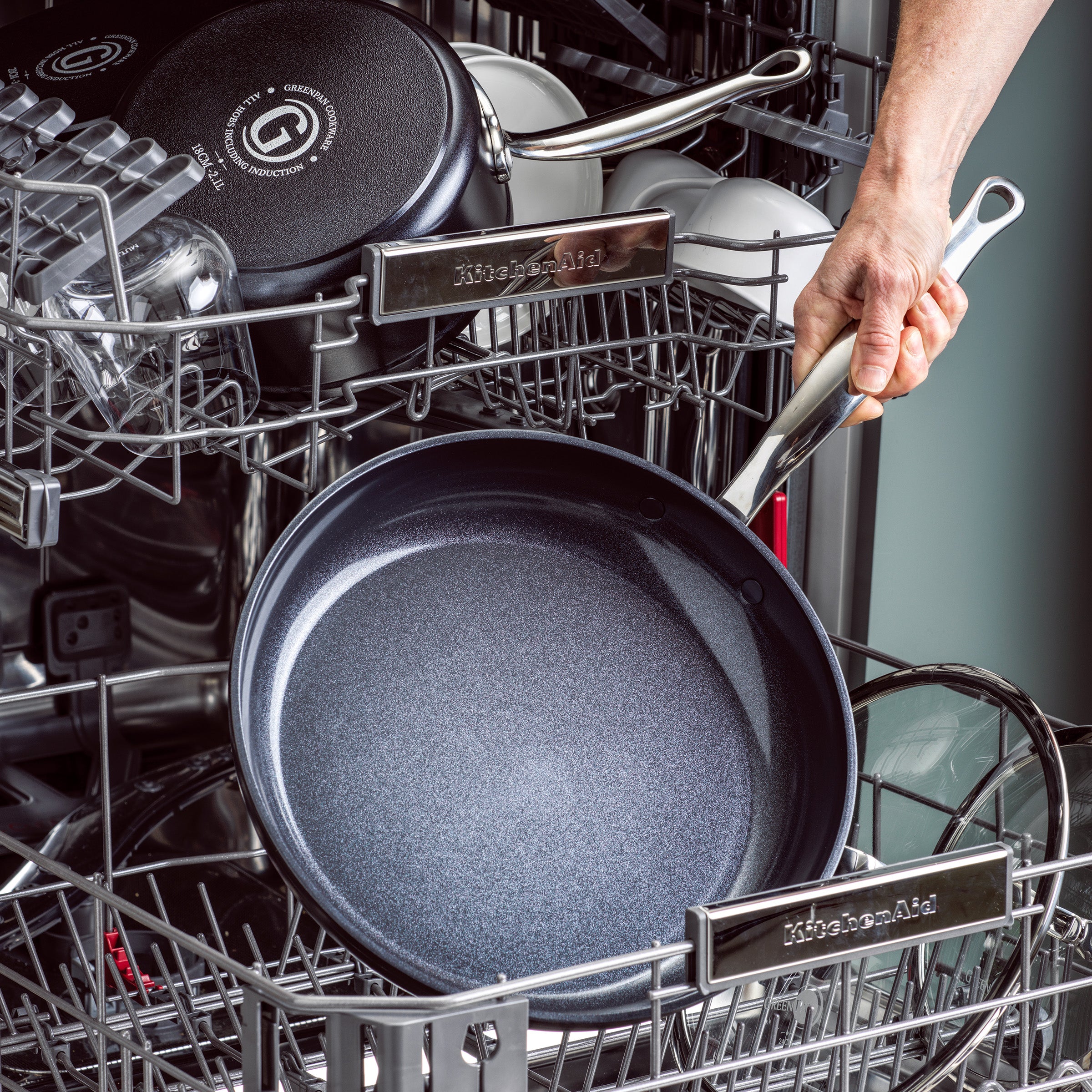 Barcelona Pro Braadpan 20cm zwart in vaatwasser