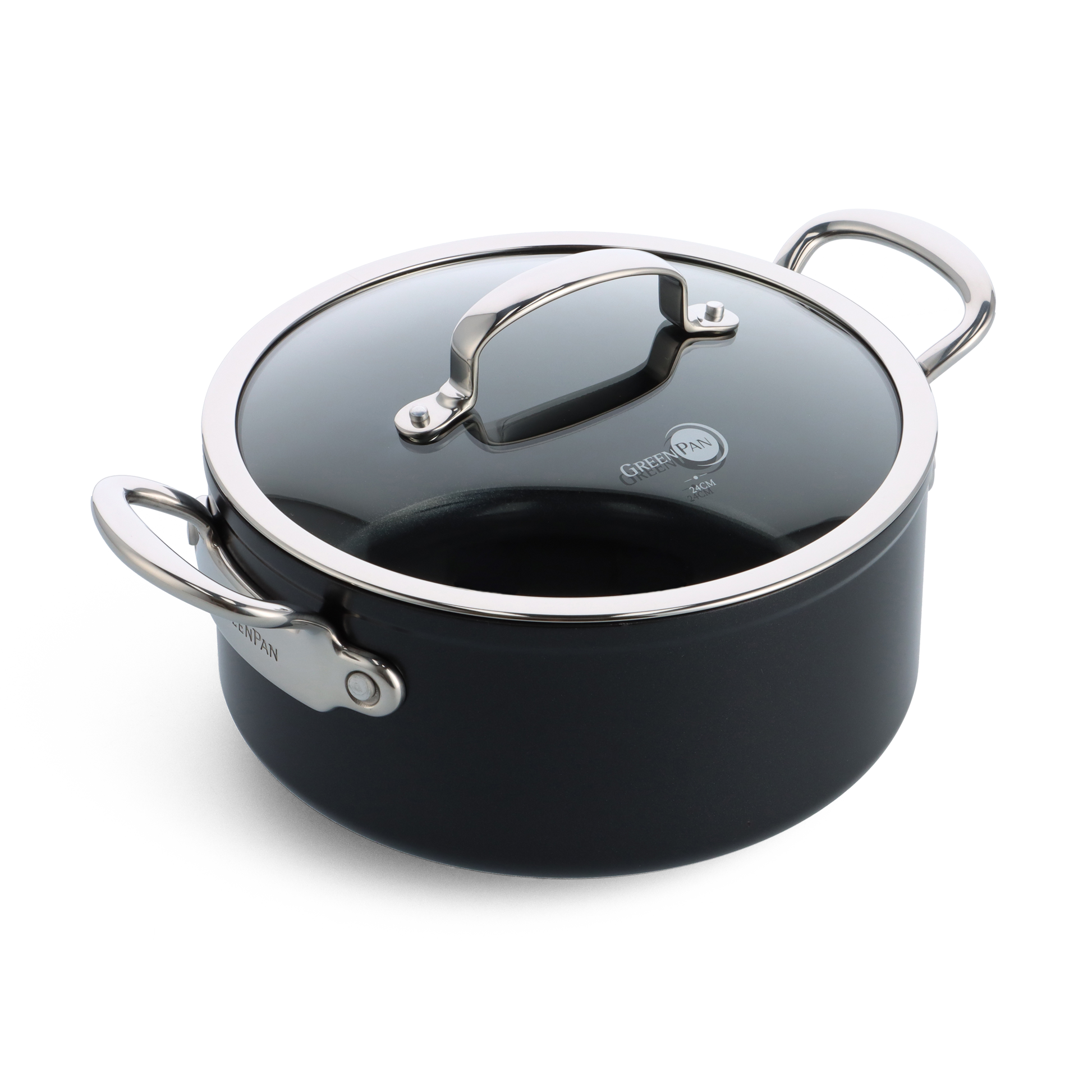 Barcelona Pro Kookpot met deksel 24cm zwart