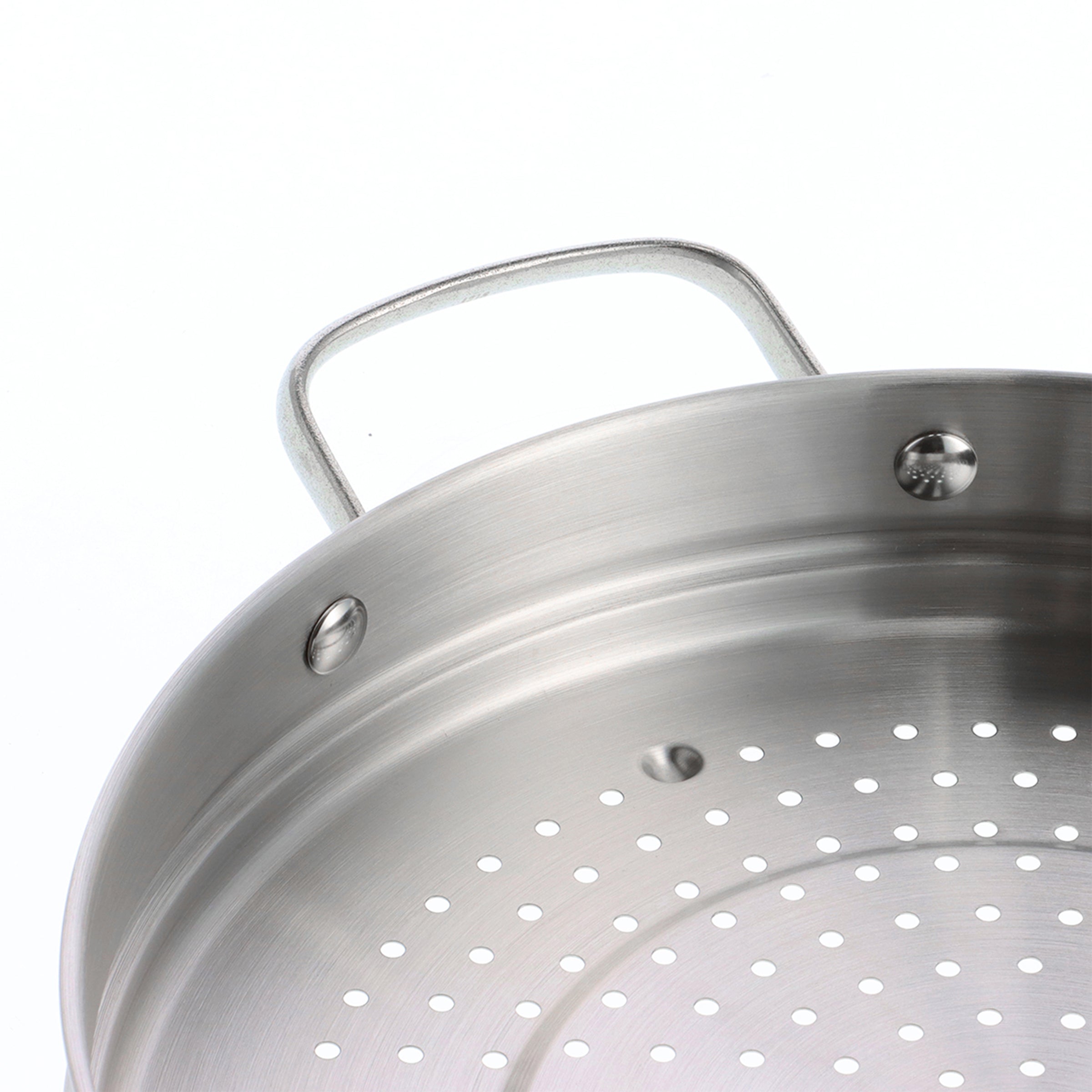 Stoominzet Roestvrijstaal 30cm zilver handvat