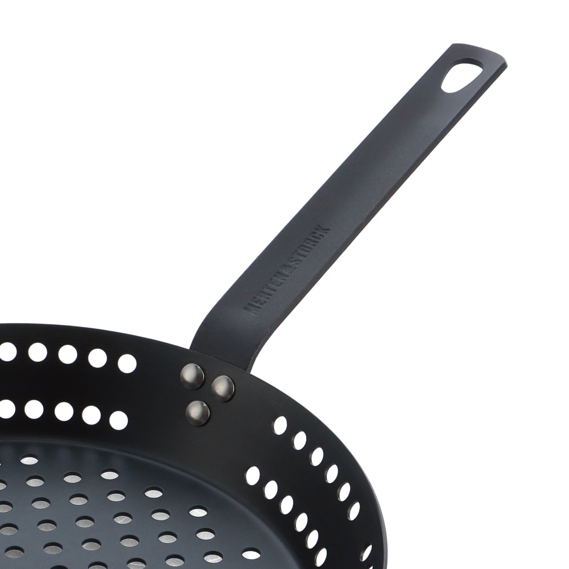 Merten & Storck Carbon Steel BBQ Braadpan 30cm zwart handvat