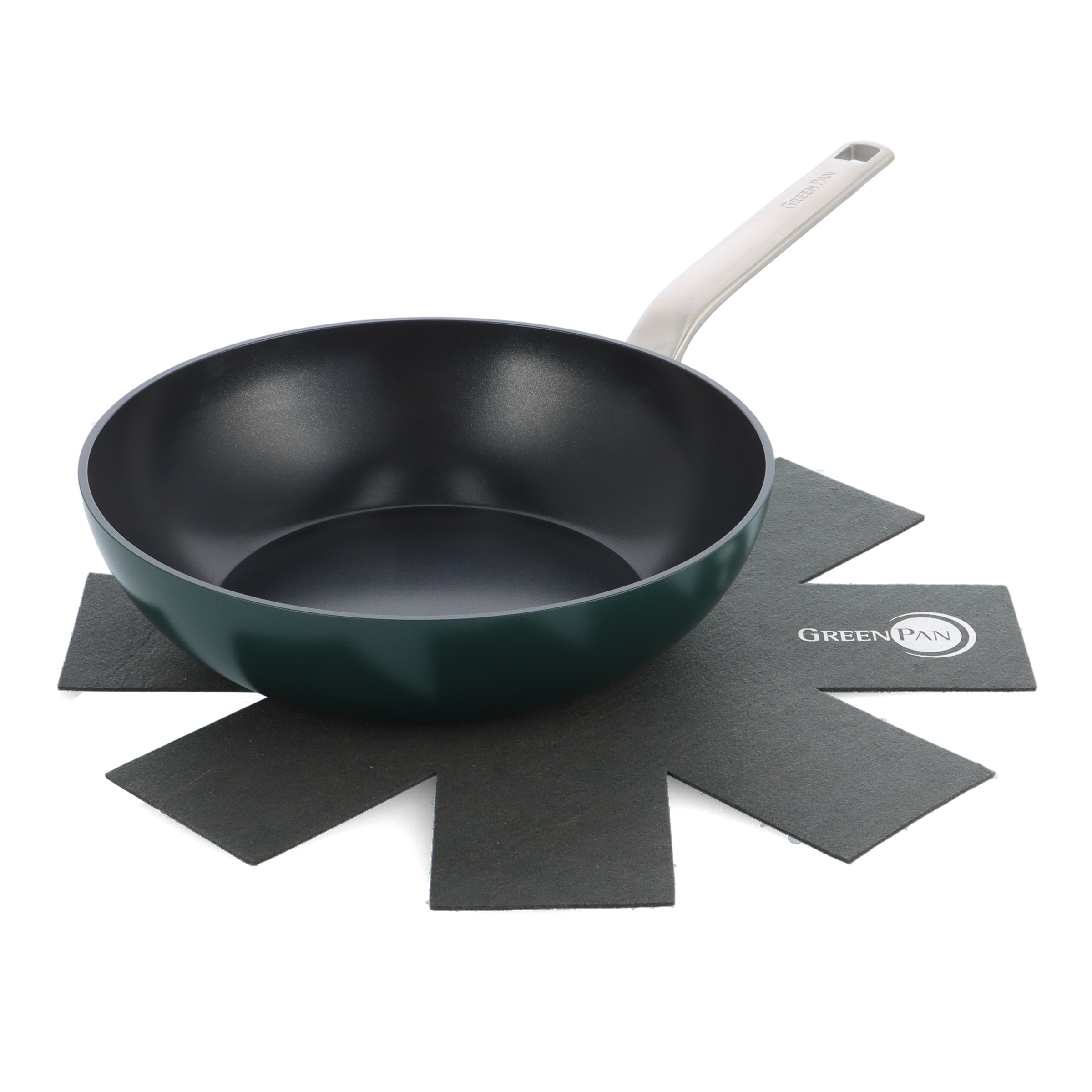 Evolution Pine Green Wok 28cm