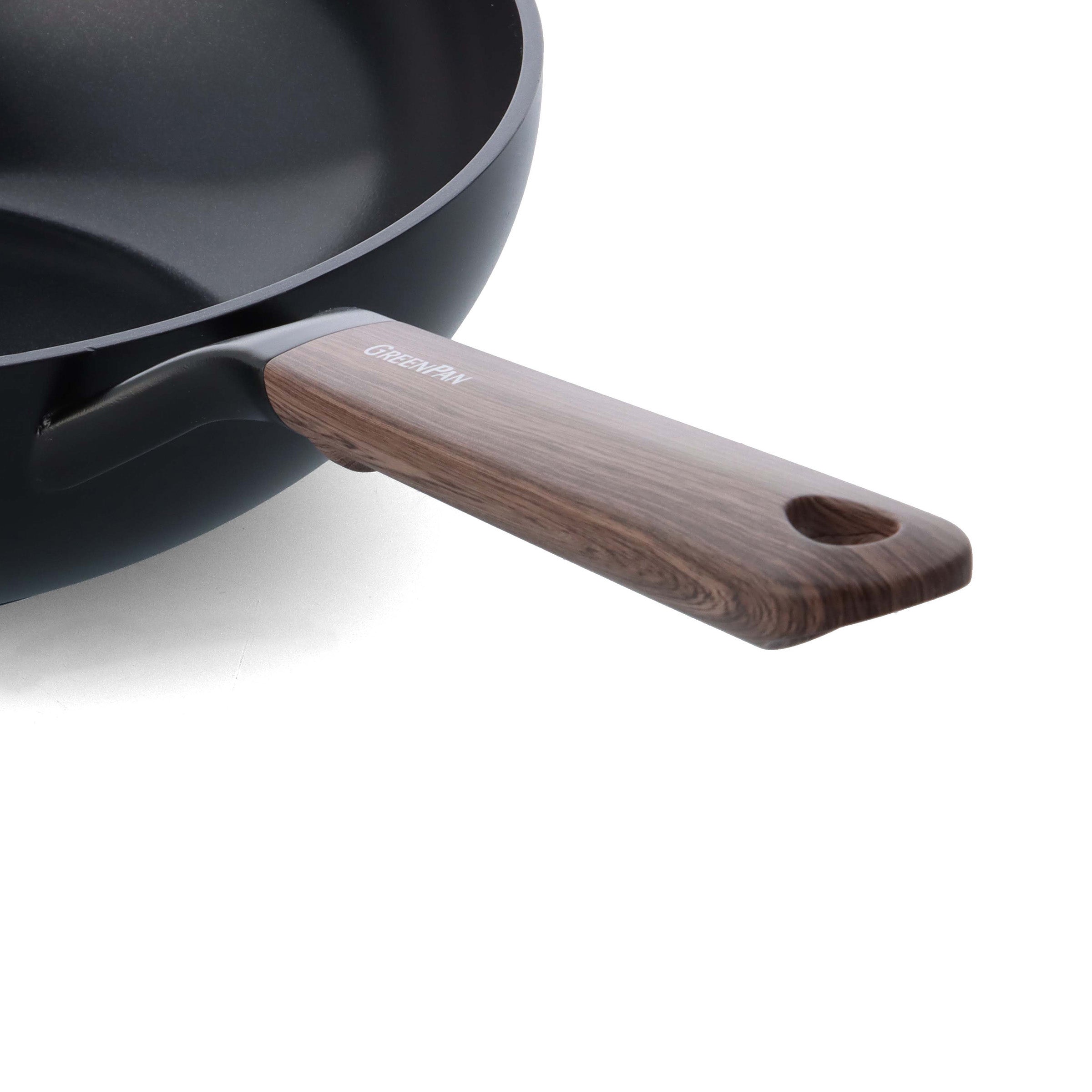 Eco-Smartshape Wok Dark Wood 28cm zwart handvat