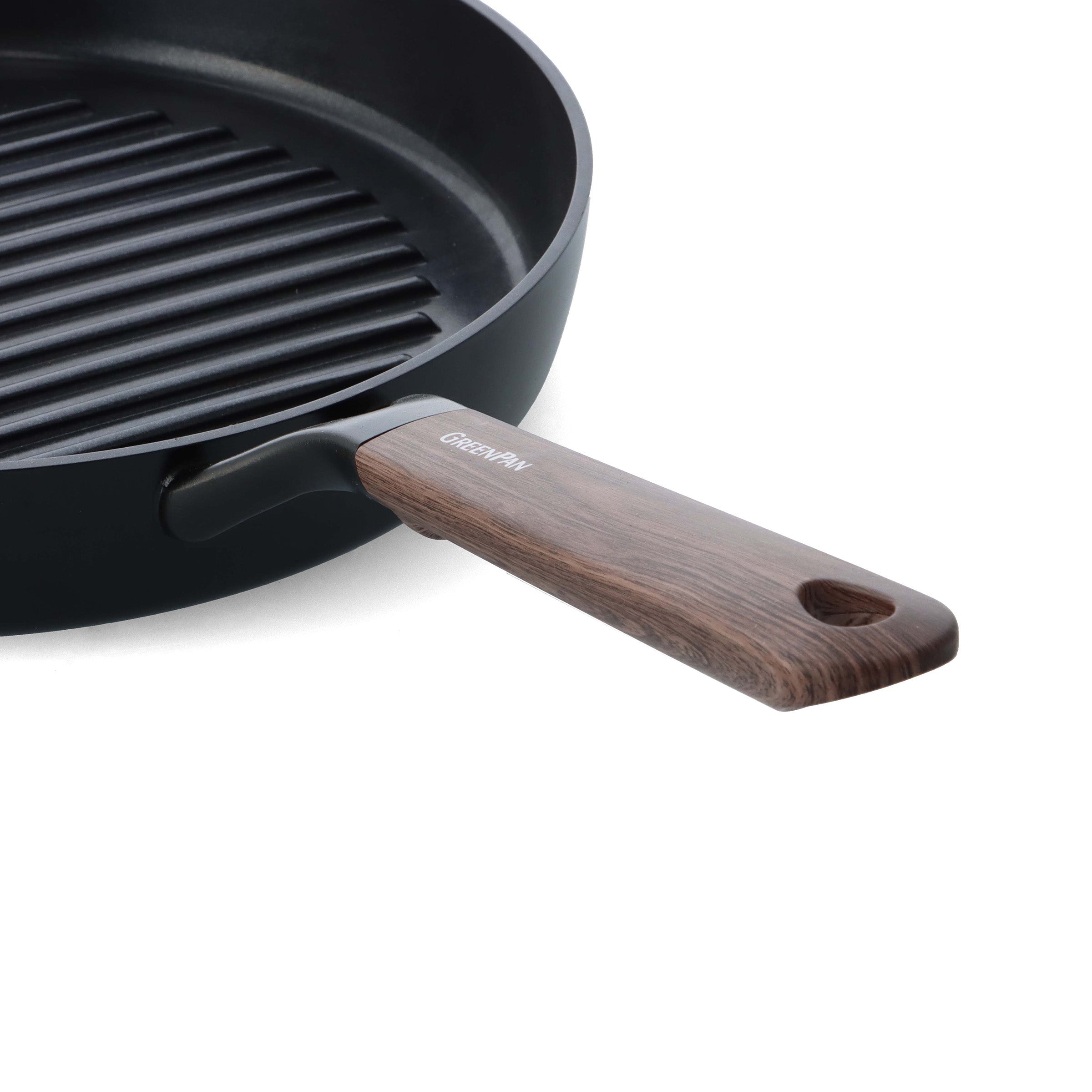 Eco-Smartshape Grillpan Dark Wood 28cm zwart handvat